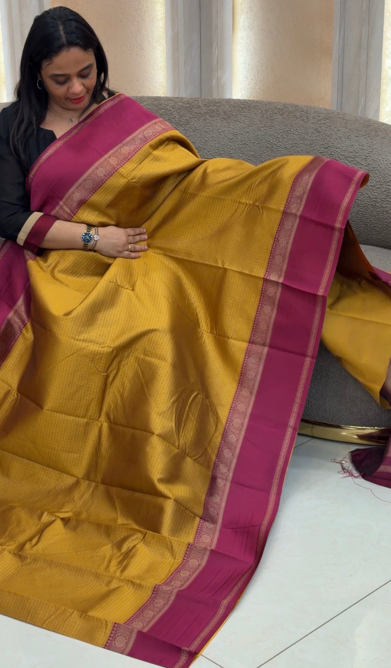 SEMI SILK SAREES - IHA 32975
