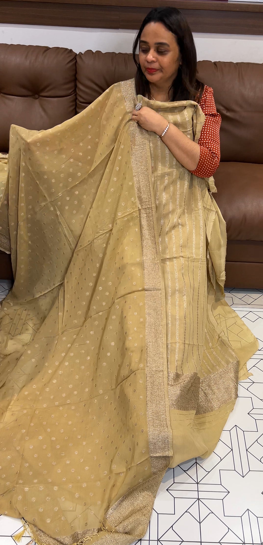 VISCOSE GEORGETTE UNSTITCHED SALWAR SUITS - IHA 22834