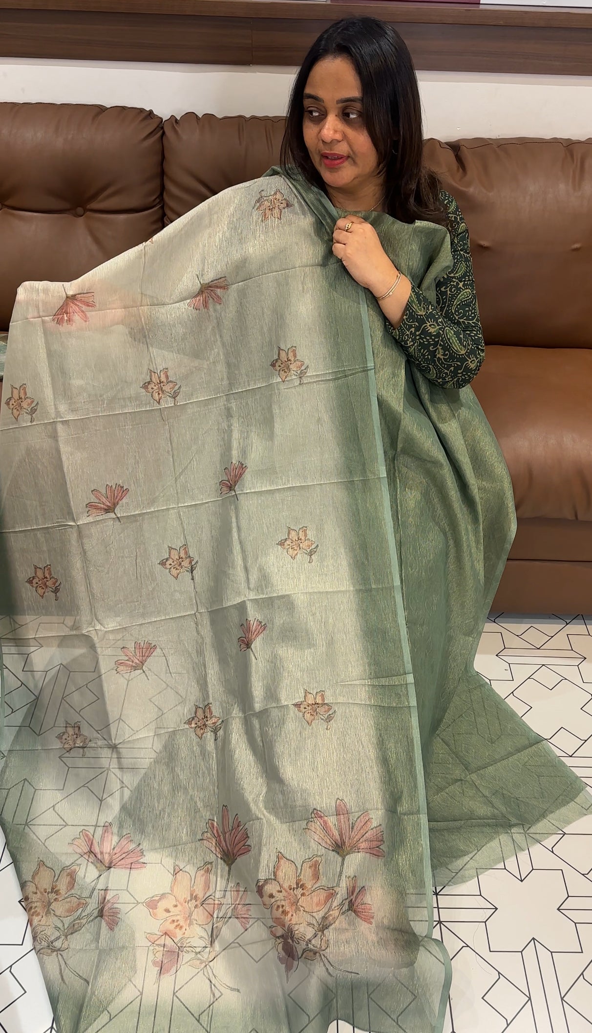 CRUSHED TISSUE UNSTITCHED SALWAR SUITS - IHA 27267