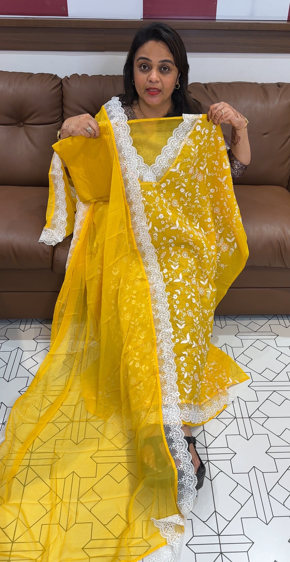 KOTA LUCKNOWI UNSTITCHED SALWAR SUITS - IHA 23775