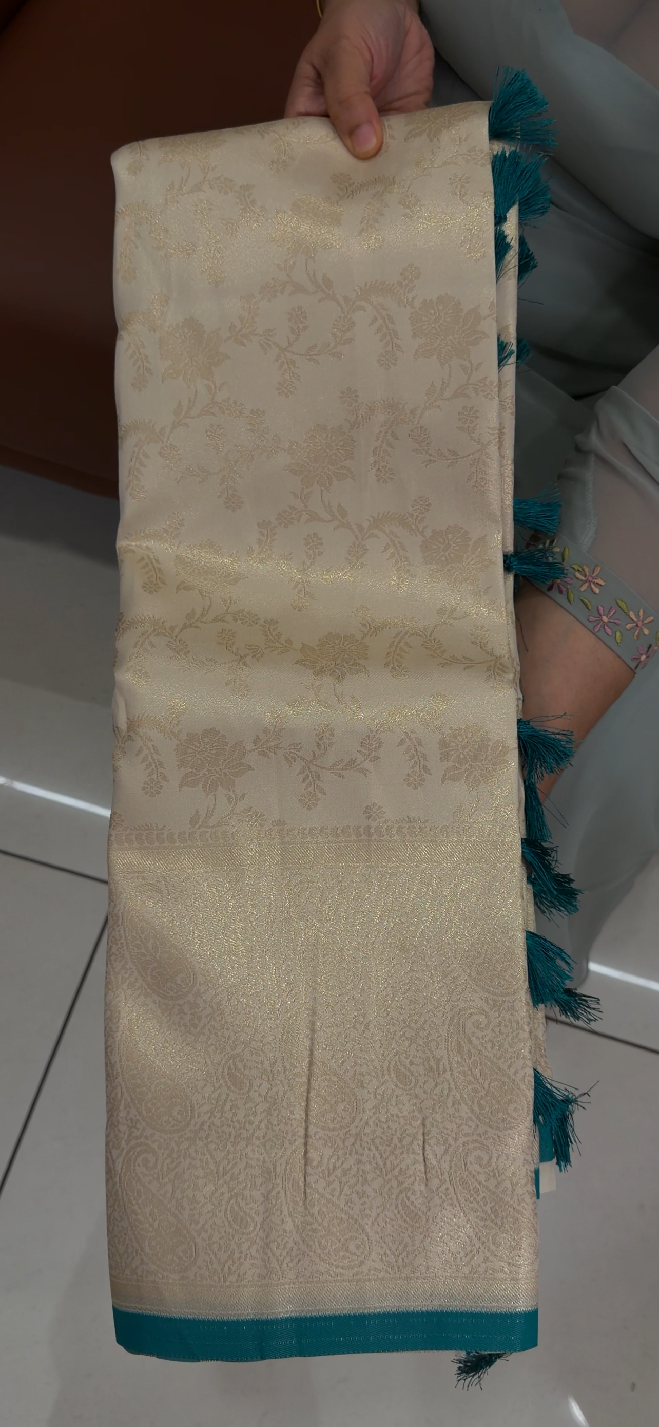 SEMI BROCADE ONAM SAREES - IHA 34523