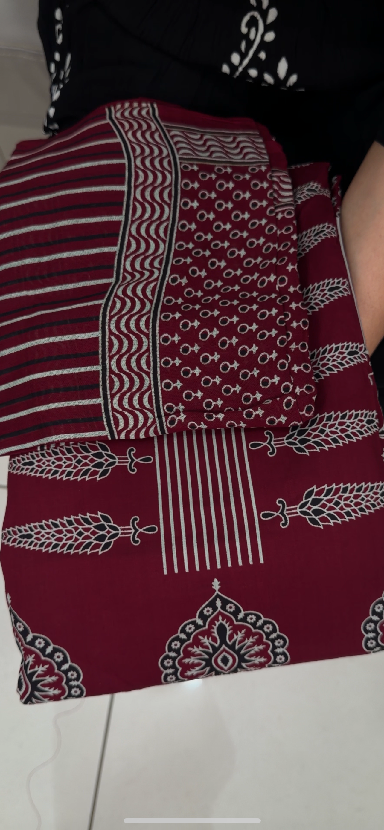 COTTON AJRAKH UNSTITCHED SALWAR SUITS - IHA 29189