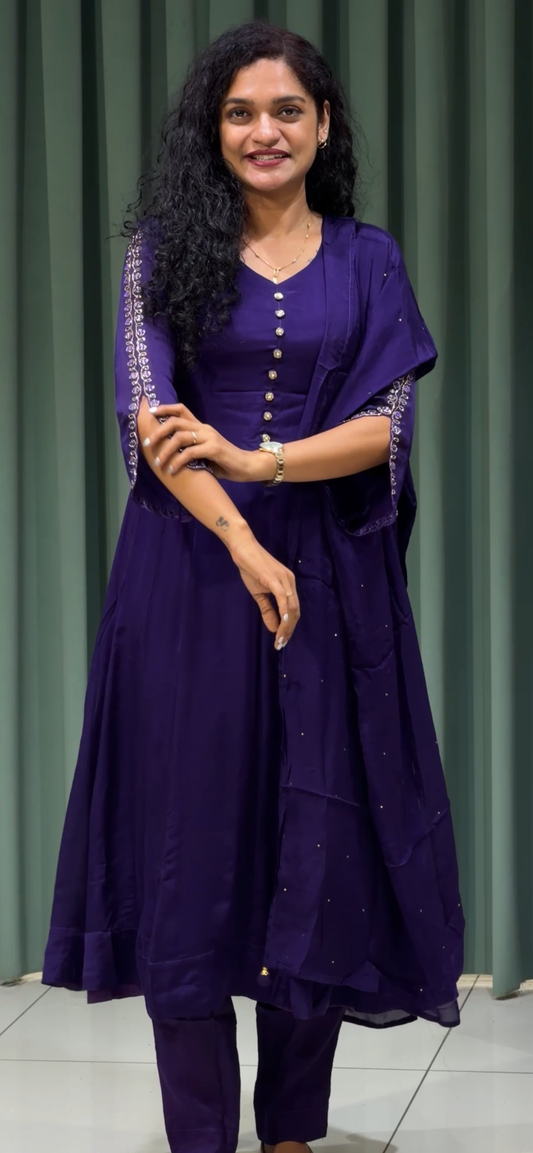 PARTY WEAR TOP, BOTTOM AND DUPATTA - IHA 32780
