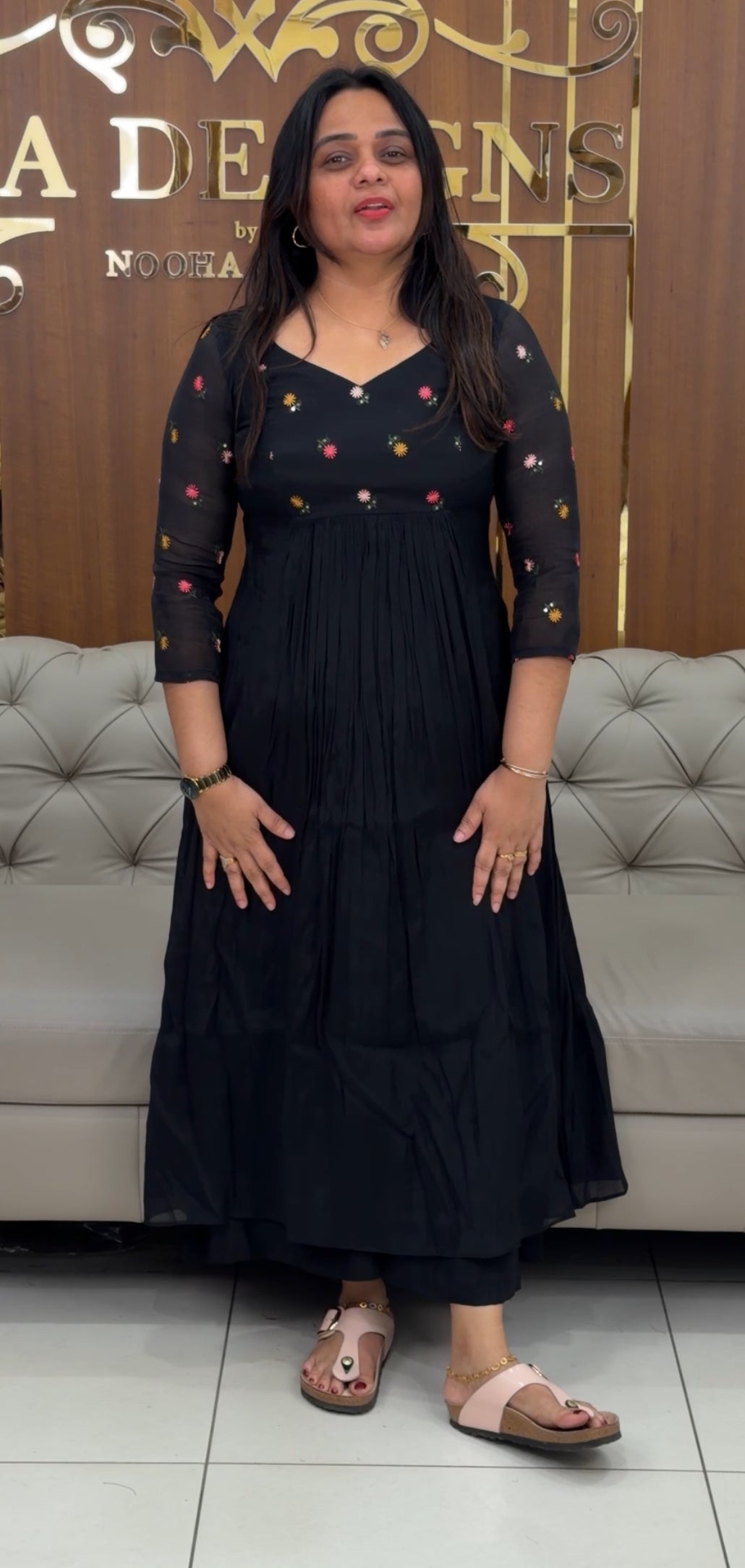 IHA'S IN-HOUSE MALAI CHANDERI ALINE TOPS - IHA 29128