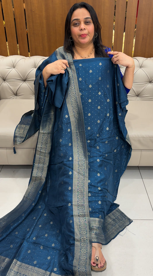 DOLA BANARASI UNSTITCHED SALWAR SUITS - IHA 27104