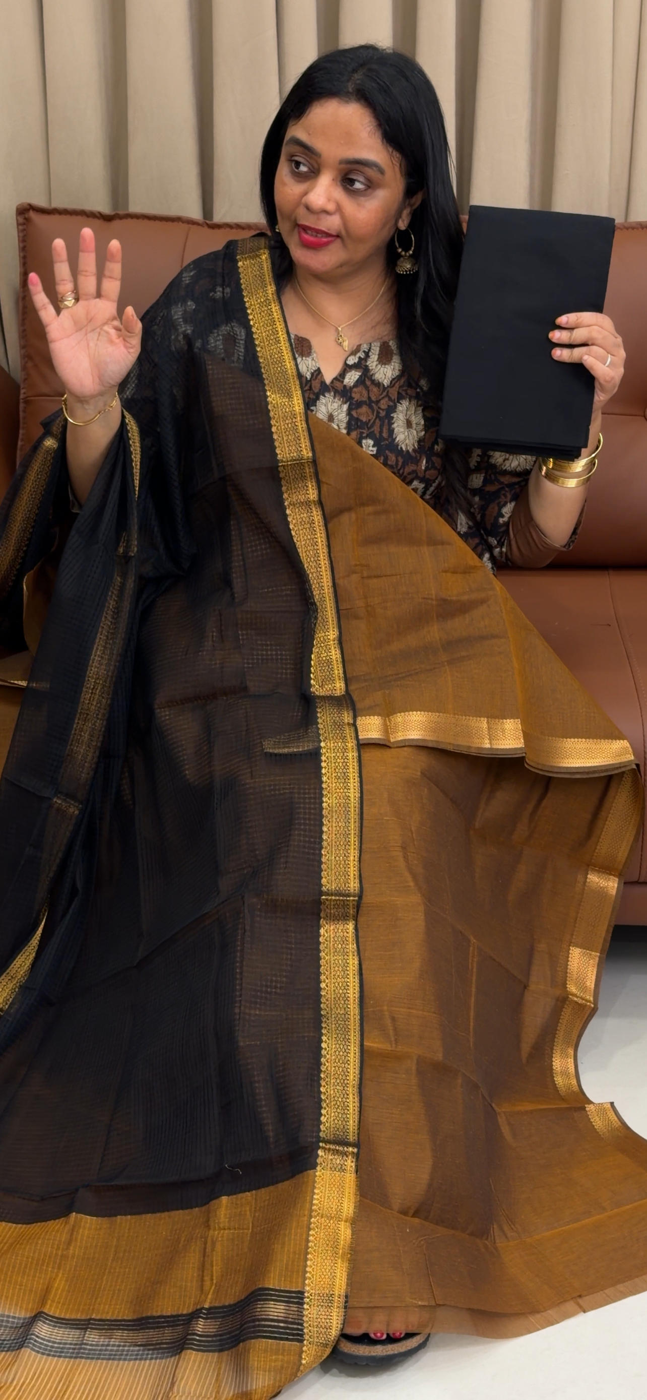 HANDLOOM UNSTITCHED SALWAR SUITS - IHA 34099