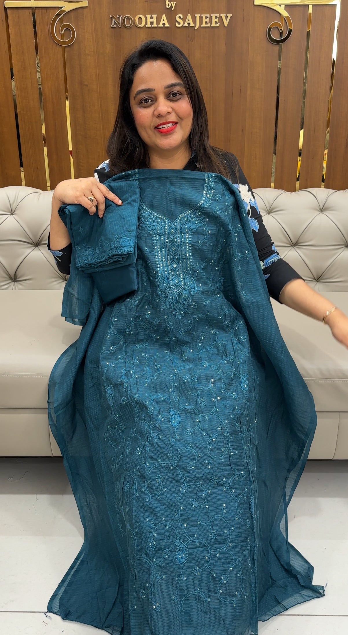 NET KOTA UNSTITCHED SALWAR SUITS - IHA 25357