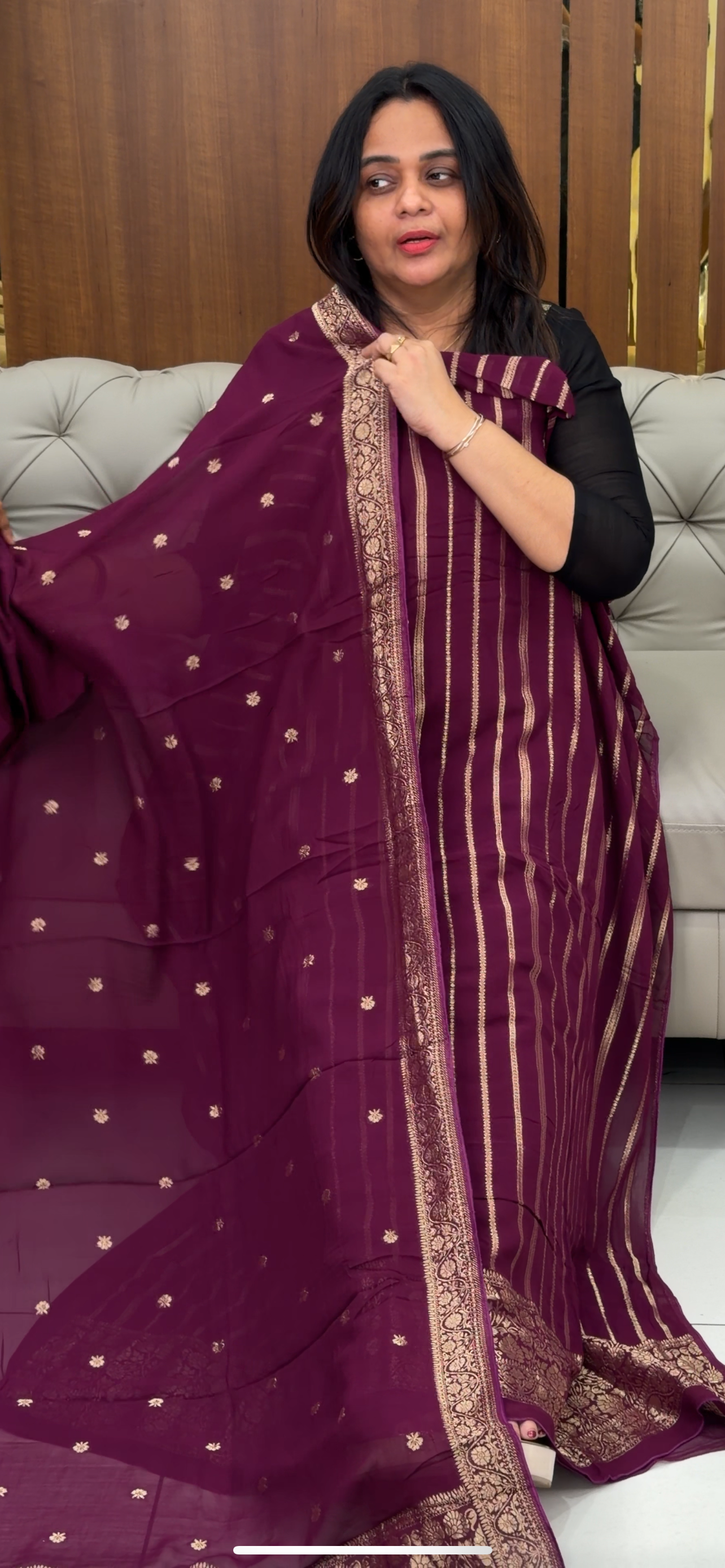 VISCOSE GEORGETTE UNSTITCHED SALWAR SUITS - IHA 29030