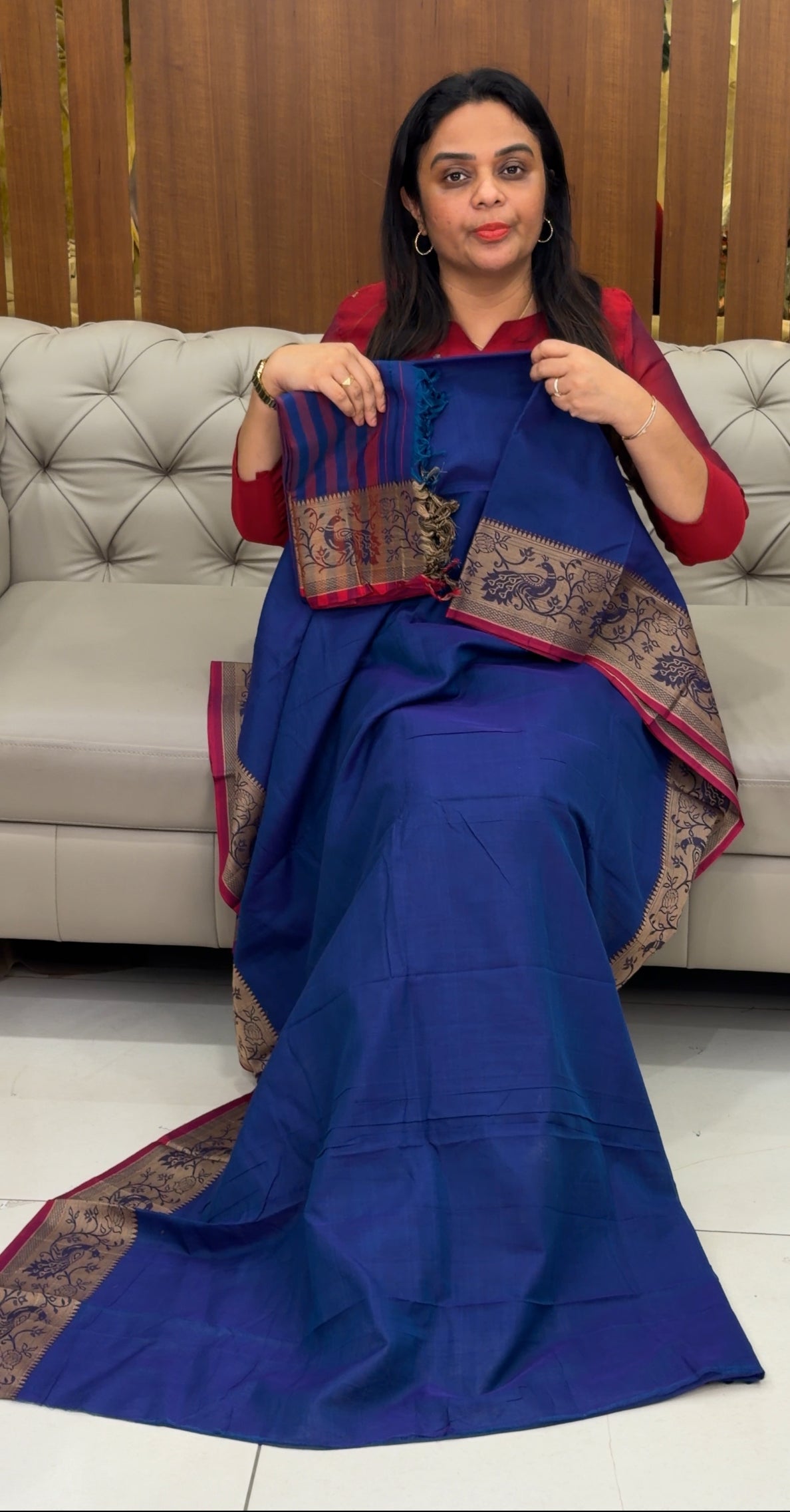 HANDLOON COTTON UNSTITCHED SALWAR SUITS - IHA 30631