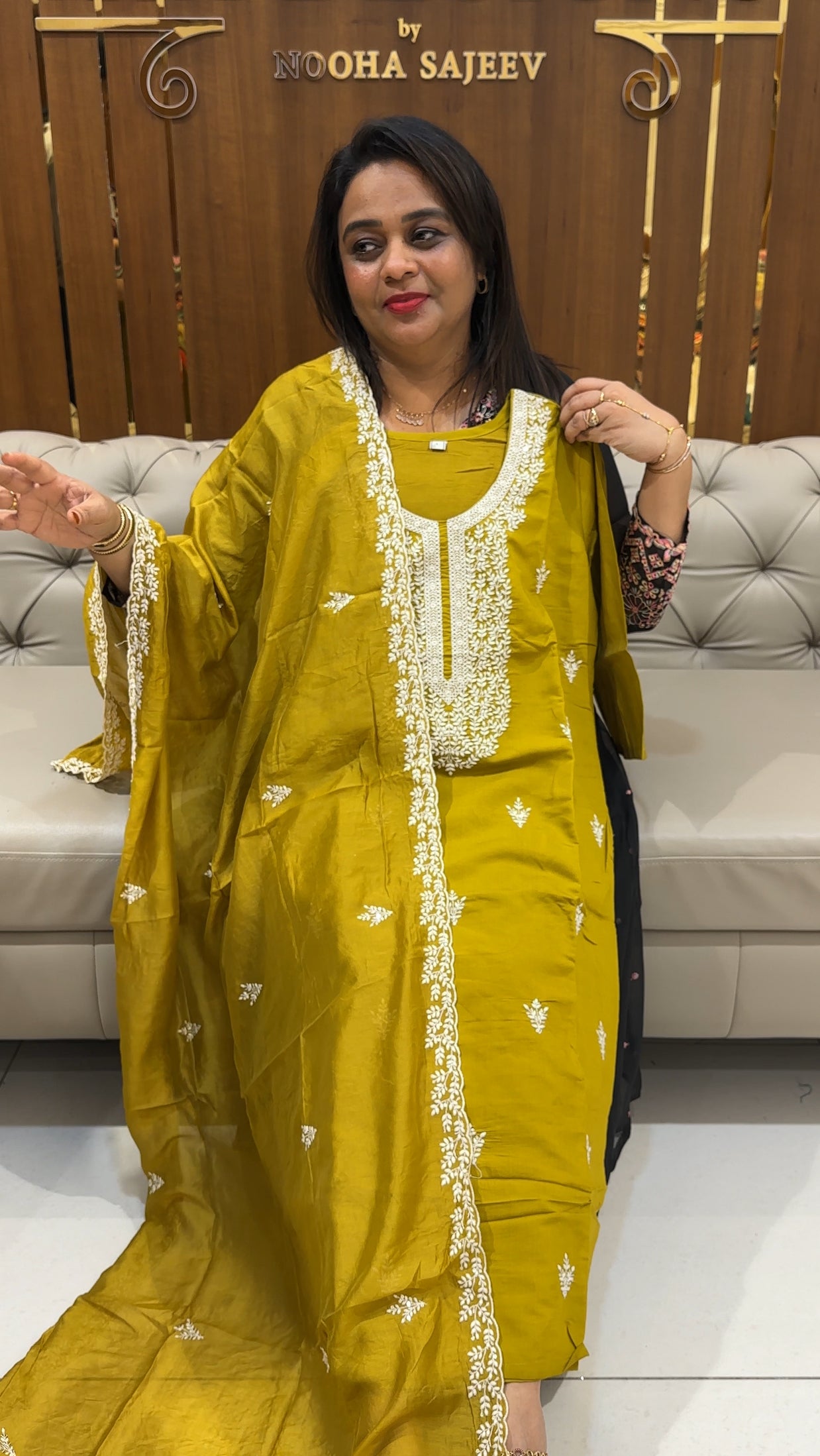 CHANDERI TOP, BOTTOM AND DUPATTA - IHA 25005