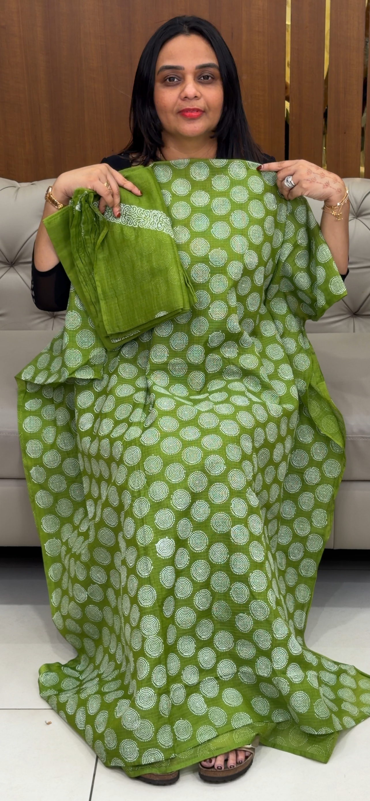 SILKY KOTA UNSTITCHED SALWAR SUITS - IHA 31934