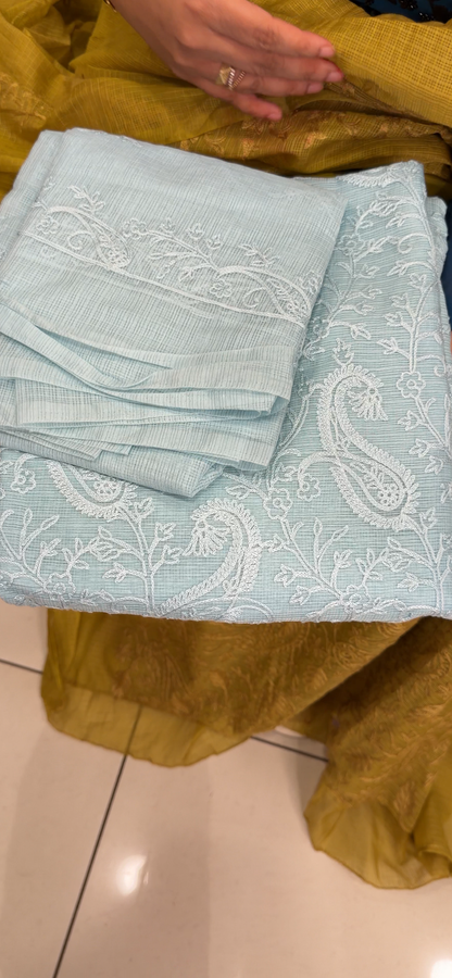 NET KOTA UNSTITCHED SALWAR SUITS -  IHA 34645