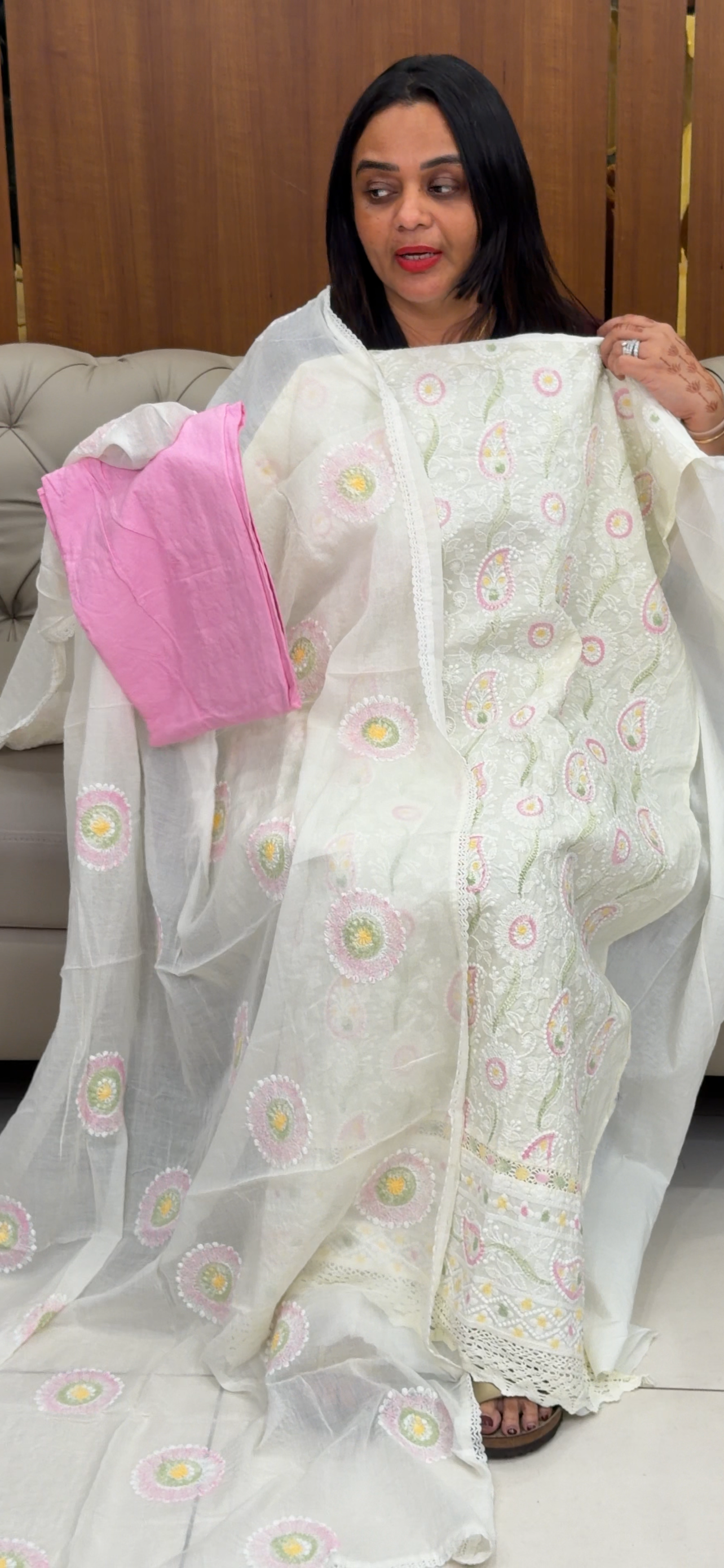 MUL COTTON UNSTITCHED SALWAR SUITS - IHA 31850