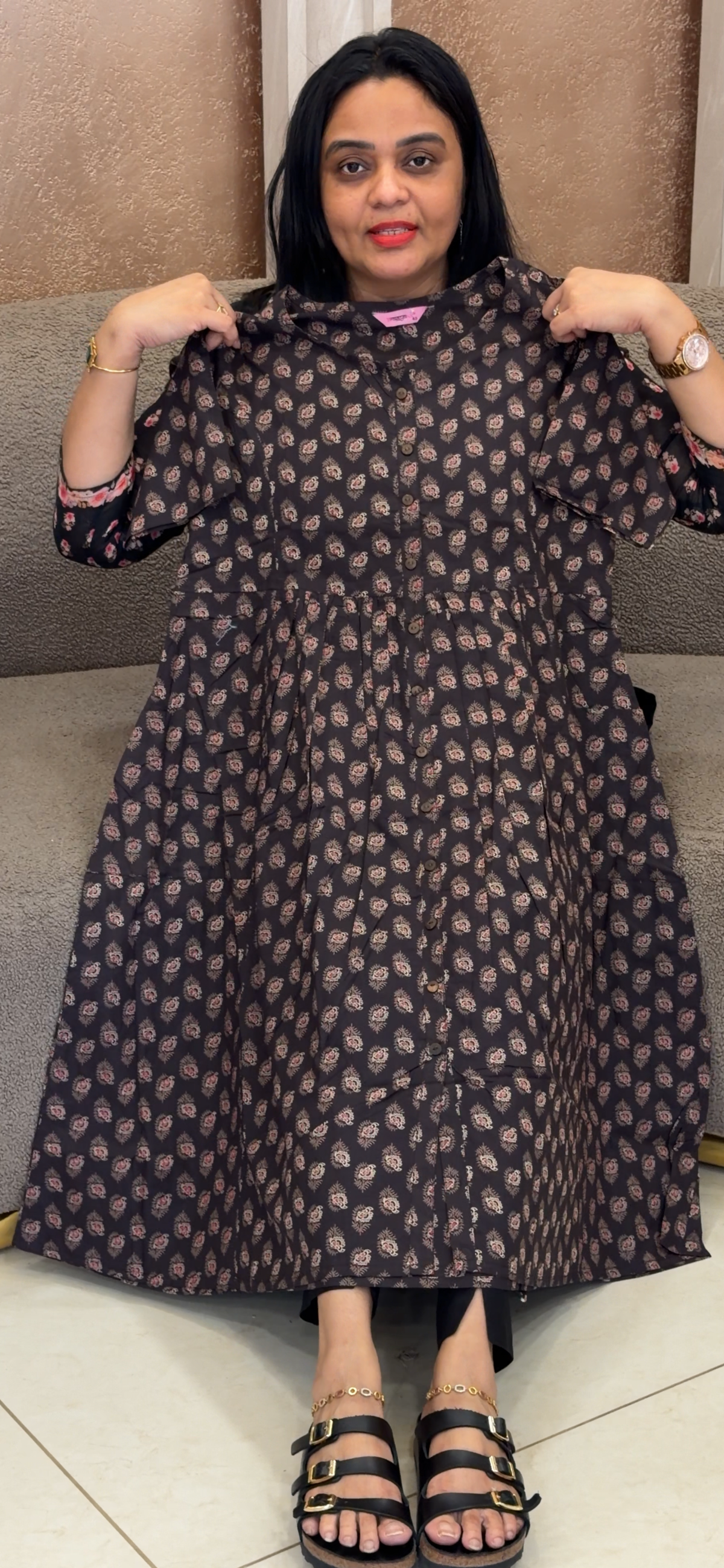 PRINTED ALINE TOPS - IHA 35519