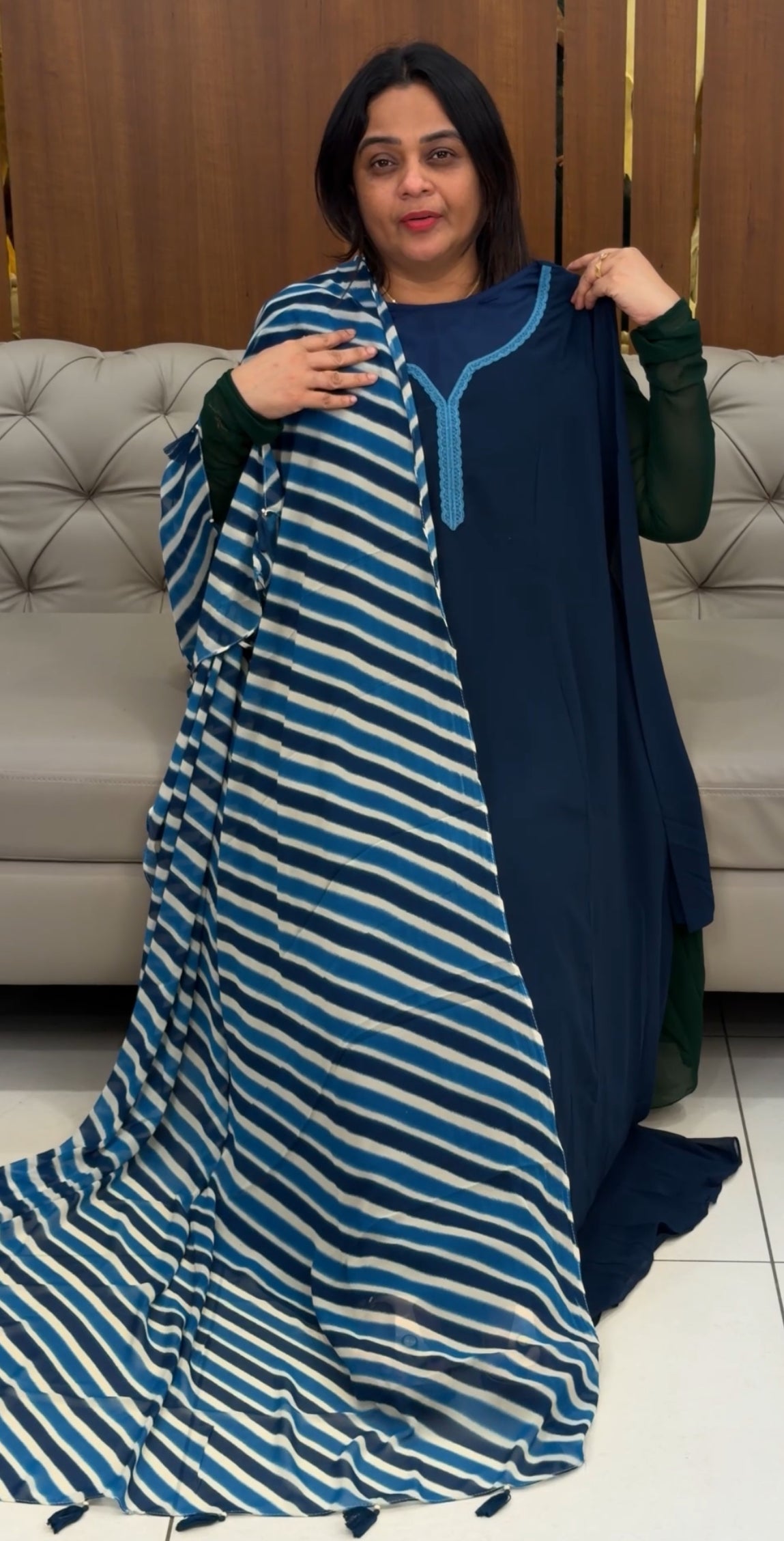 IHA'S IN-HOUSE GEORGETTE TOP AND DUPATTA - IHA 29457