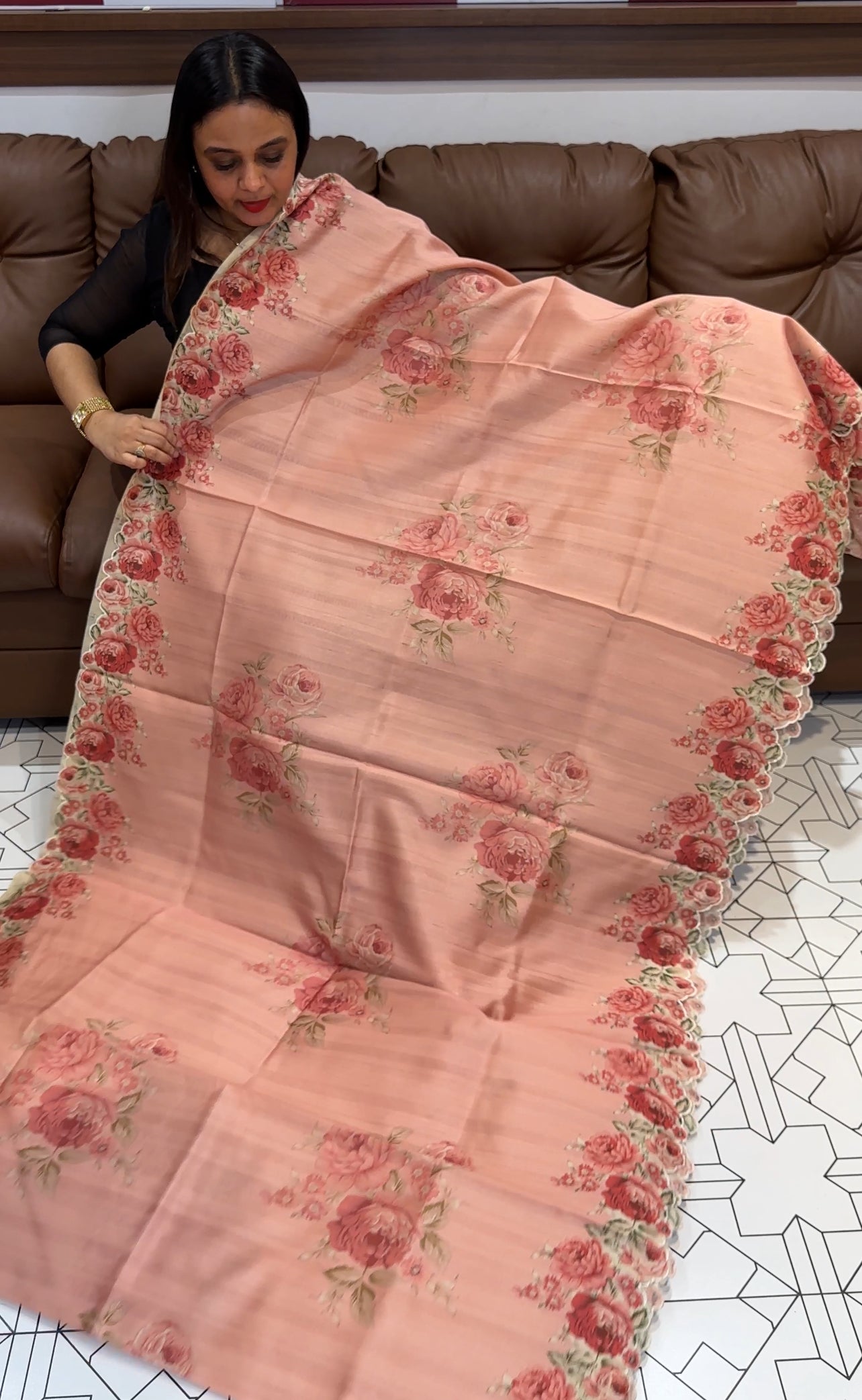 SEMI TUSSUR SAREES - IHA 18405