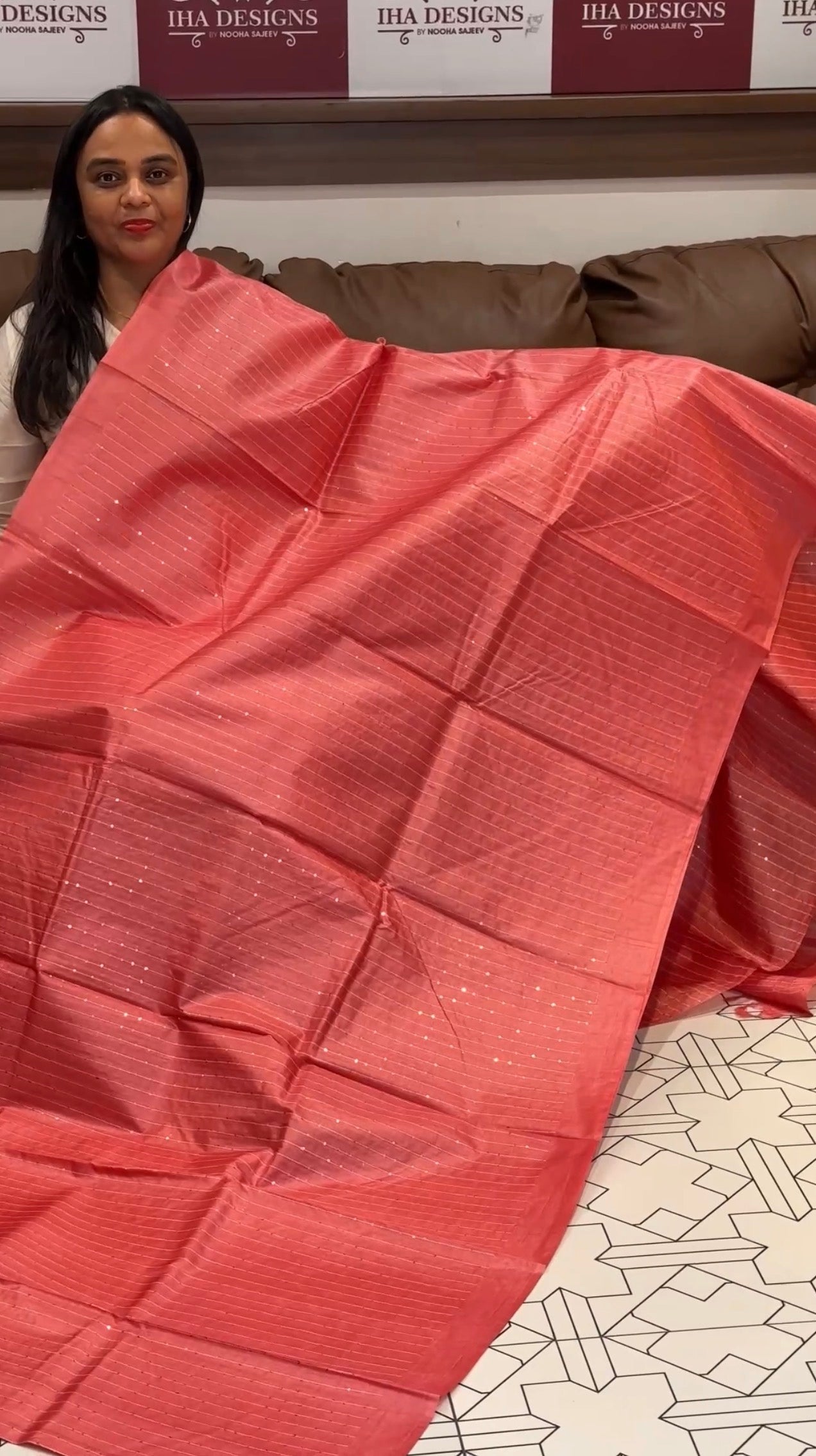 HANDLOOM TUSSUR SILK SAREES - IHA 31571