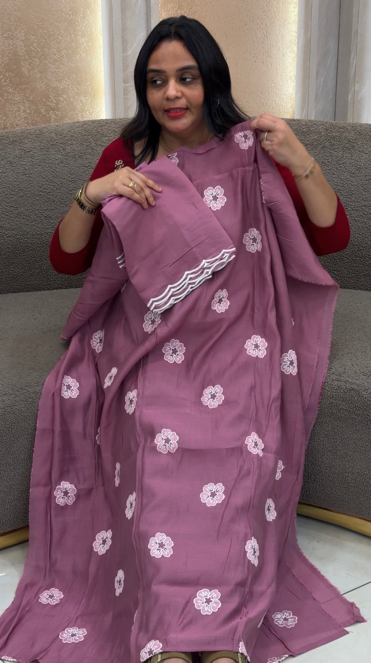 MUL UNSTITCHED SALWAR SUITS  - IHA 33205