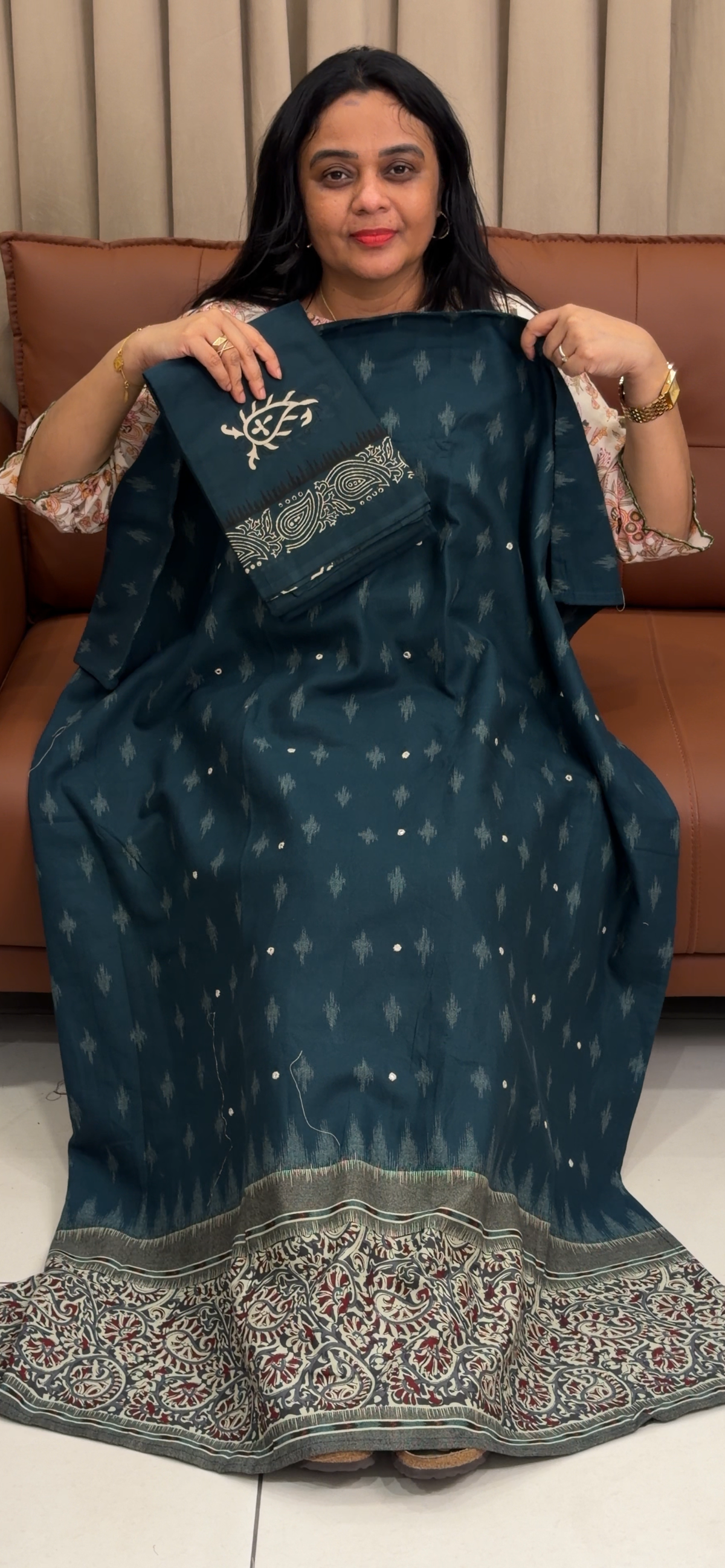 COTTON UNSTITCHED SALWAR SUITS - IHA 35897