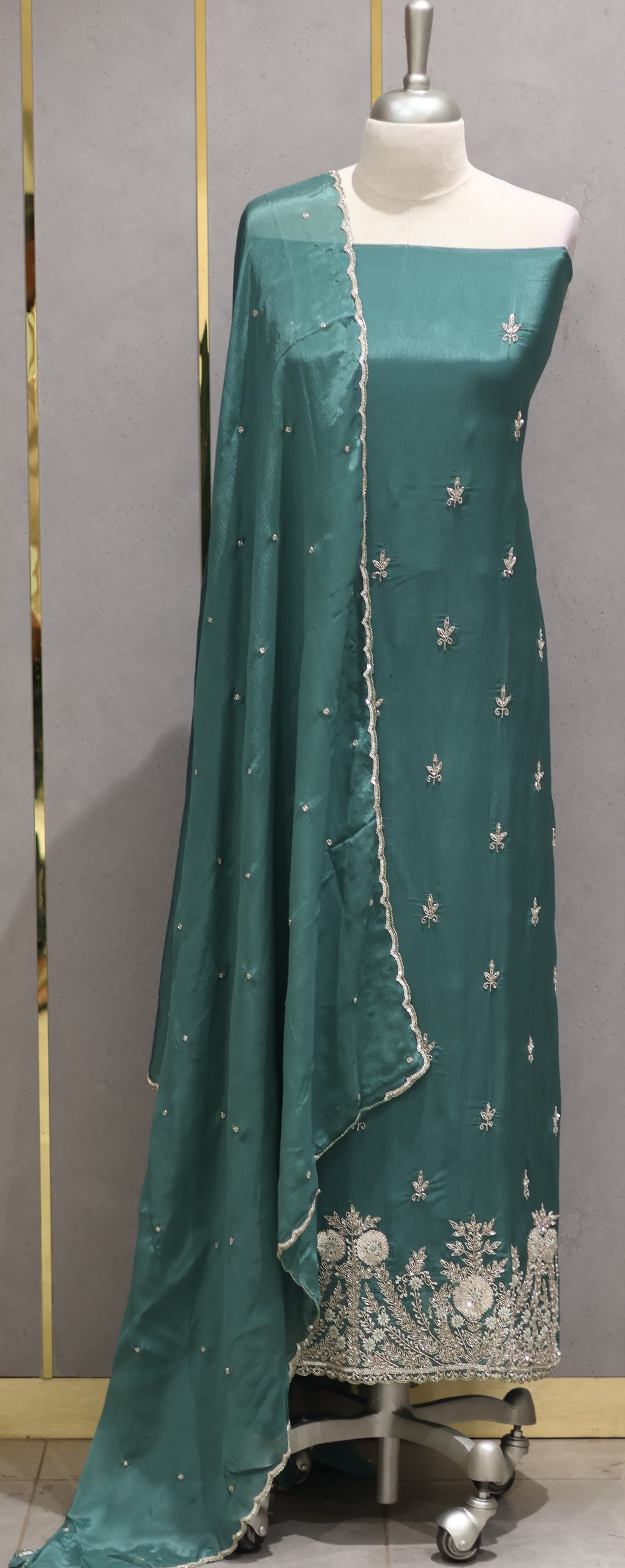 PARTY WEAR UNSTICHED SALWAR SUITS - IHA 26787