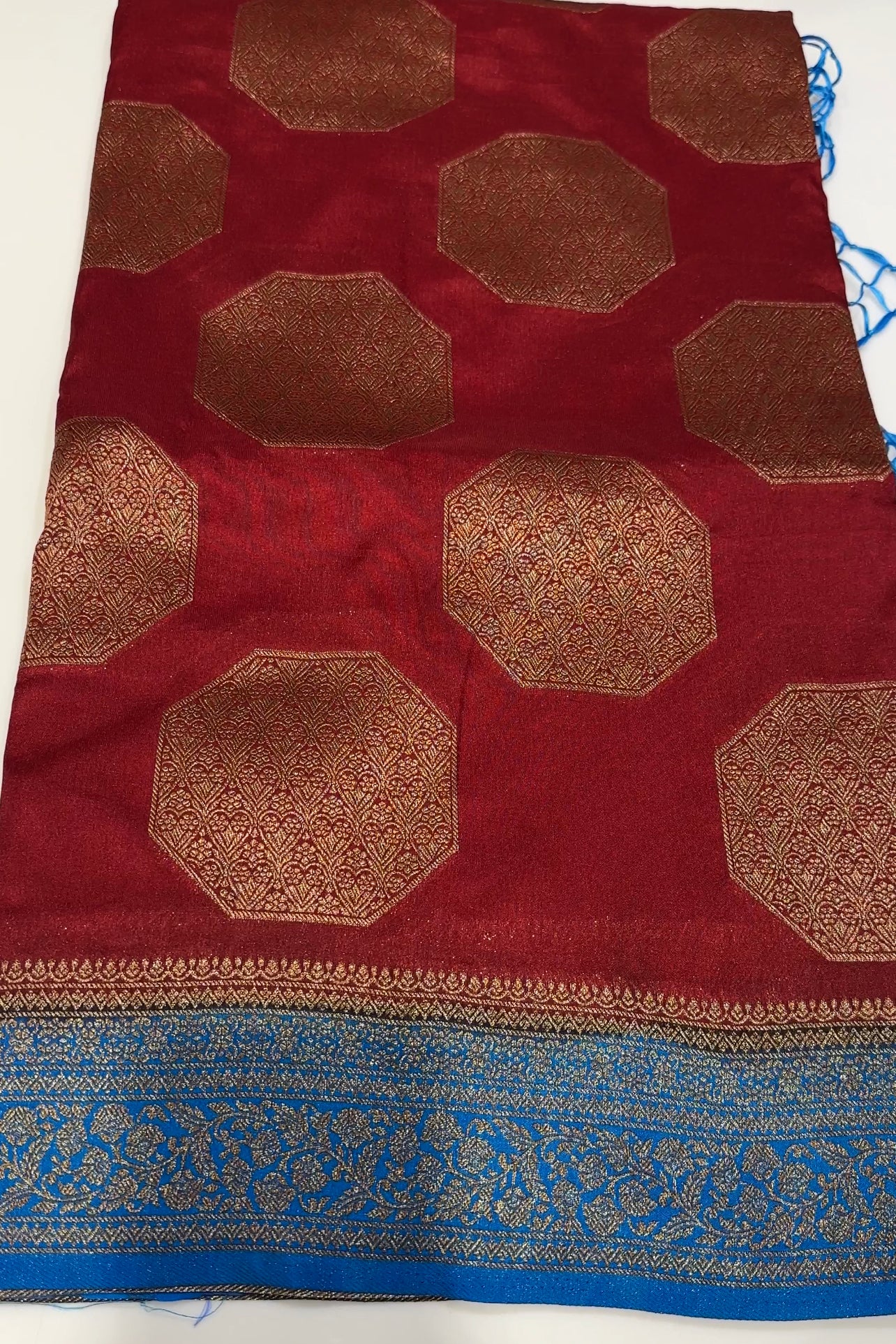 SEMI BANARASI SILK SAREES - IHA 17570