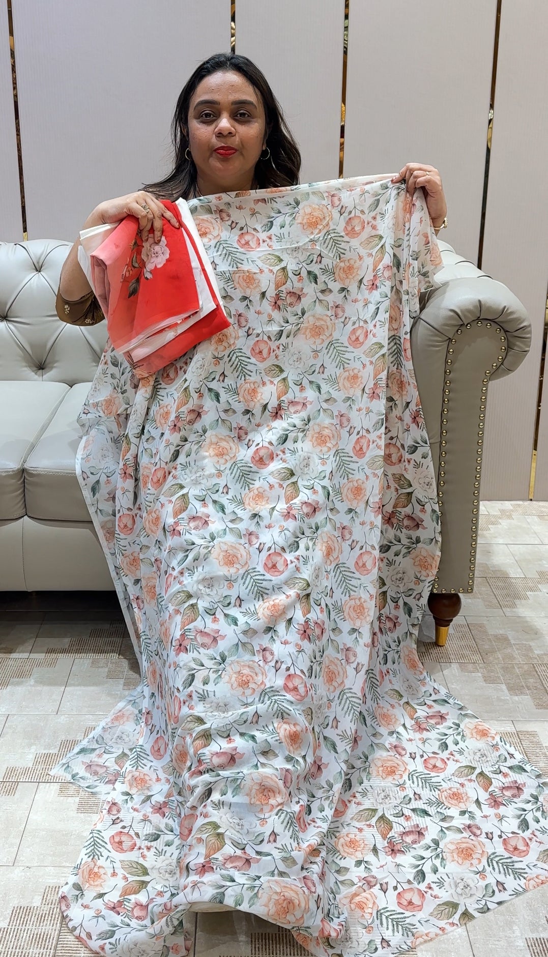 FAUX GEORGETTEE UNSTITCHED SALWAR SUITS - IHA 22701