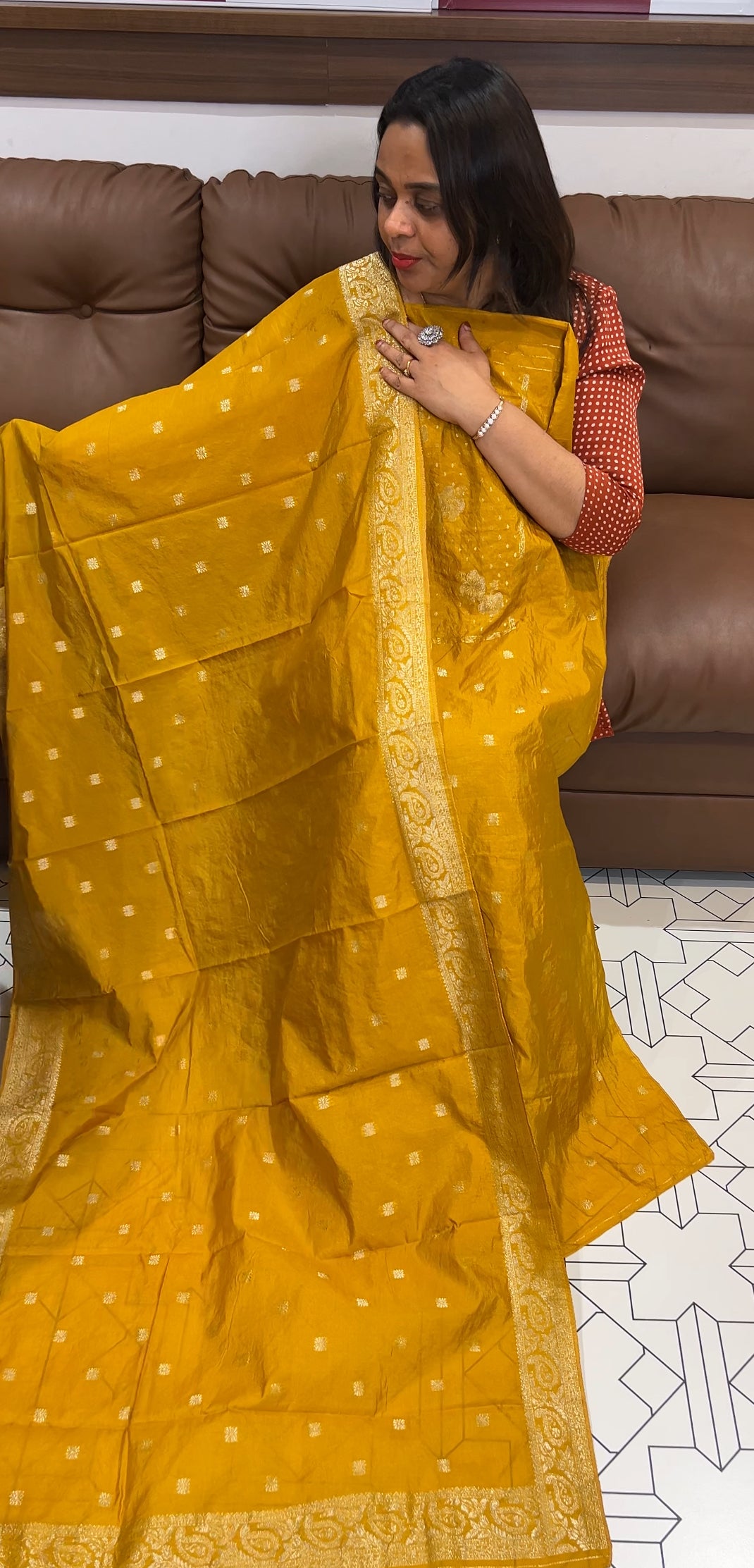 SEMI BANARASI UNSTITCHED SALWAR SUITS - IHA 22791