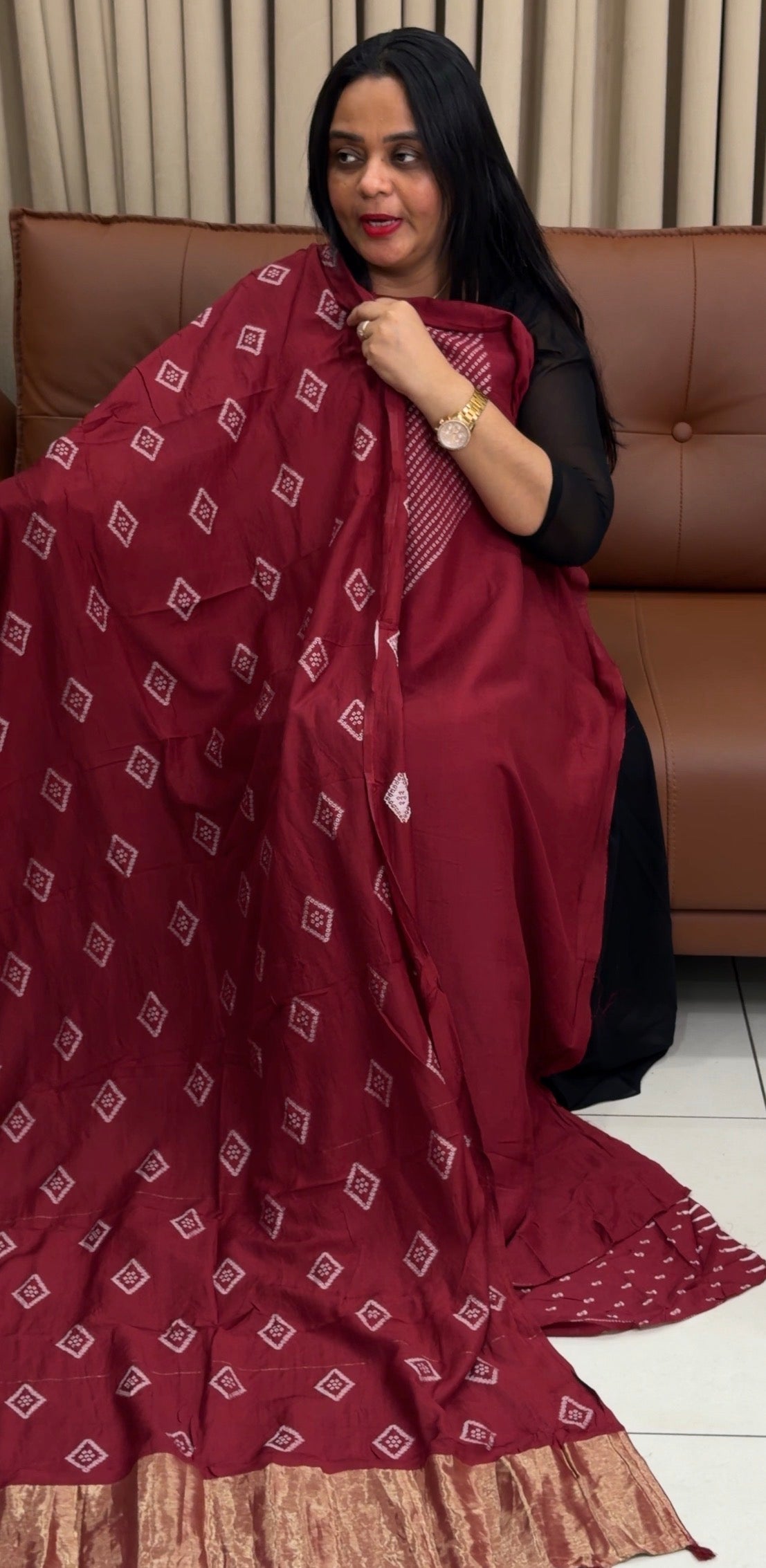 MALAI CHANDERI UNSTITCHED SALWAR SUITS - IHA 34690