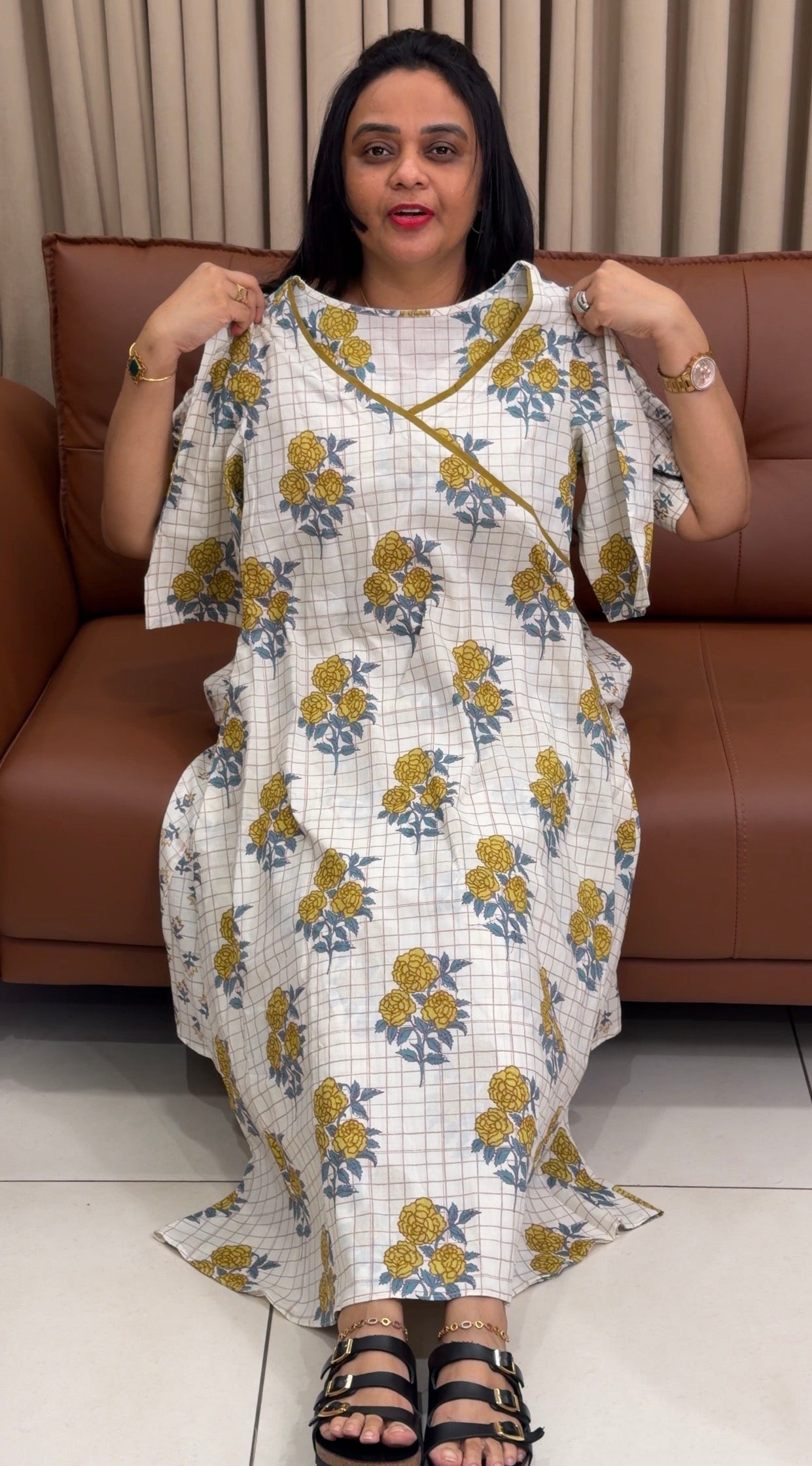IHA'S IN-HOUSE COTTON PRINTED FROCKS - IHA 34767