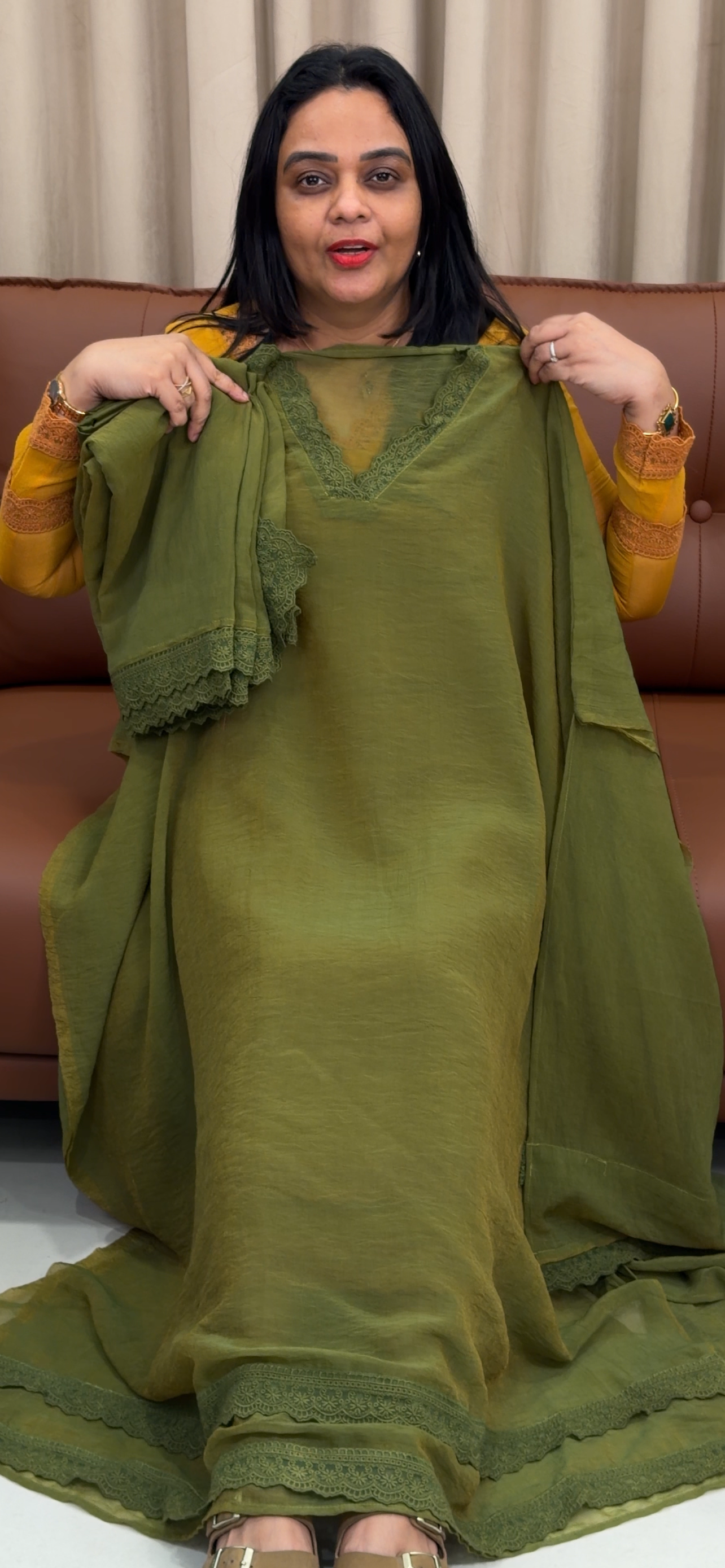 CRUSHED SILK UNSTITCHED SALWRA SUITS - IHA 33468