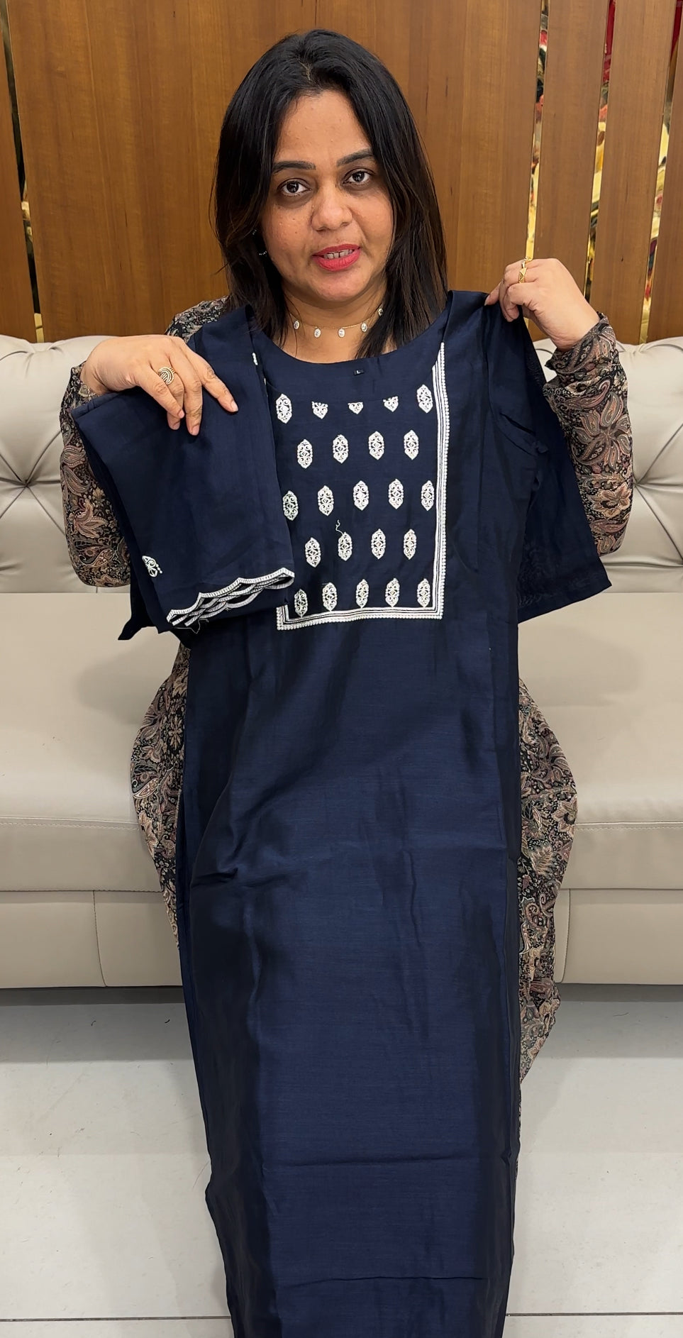 SEMI RAW SILK TOP, BOTTOM AND DUPATTA - IHA 28450