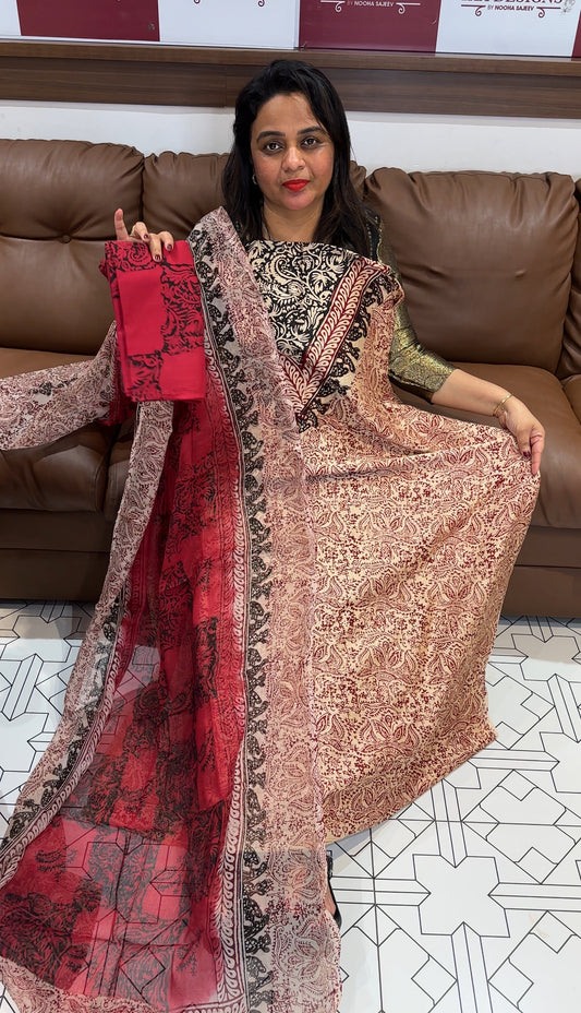 MODAL CHANDERI UNSTITCHED SALWAR SUITS - IHA 25491