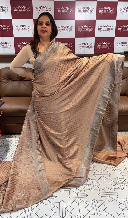 TISSUE BANARASI  SAREE - IHA 14766