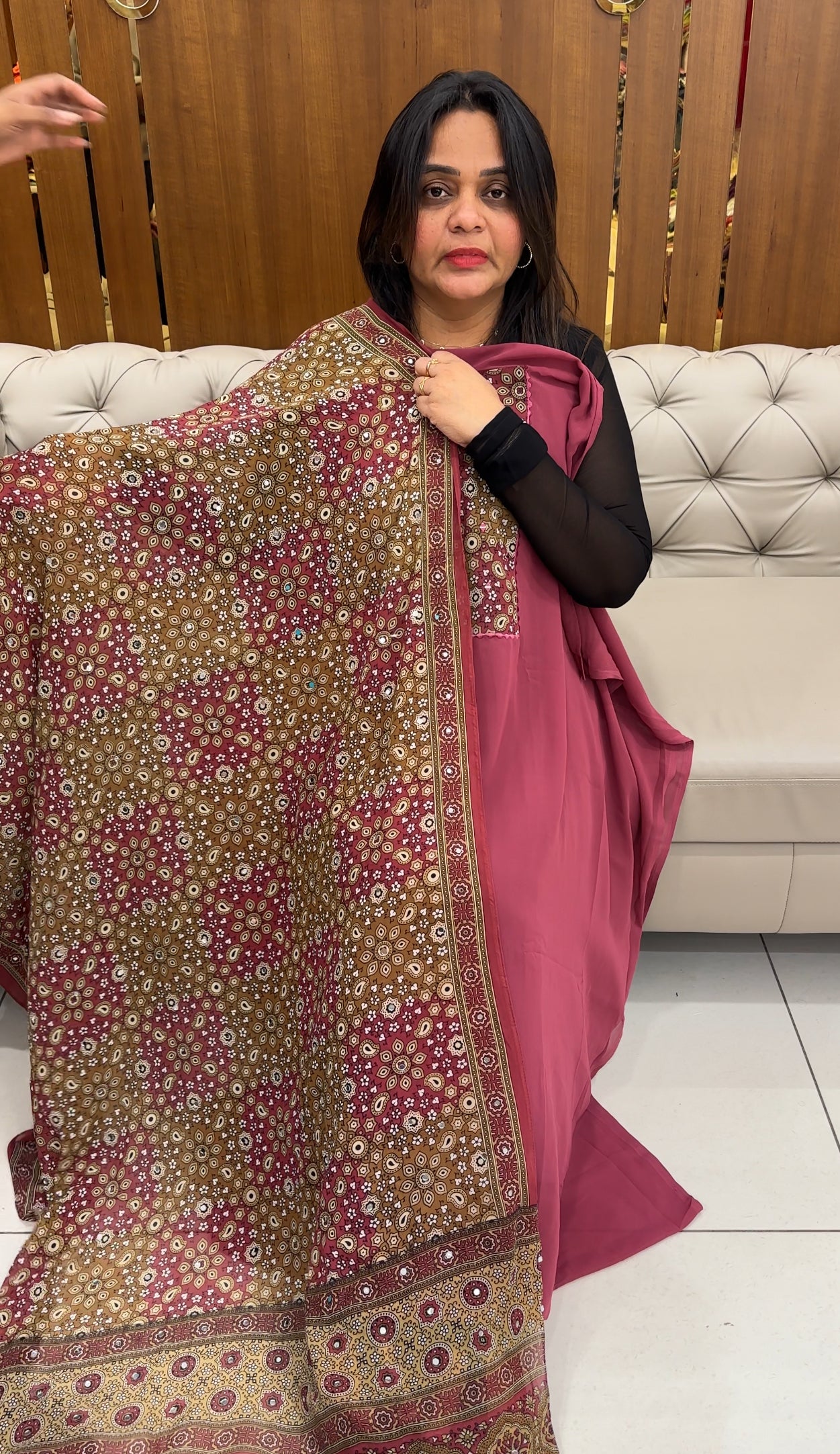 FAUX GEORGETTE UNSTITCHED SALWAR SUITS - IHA 28400