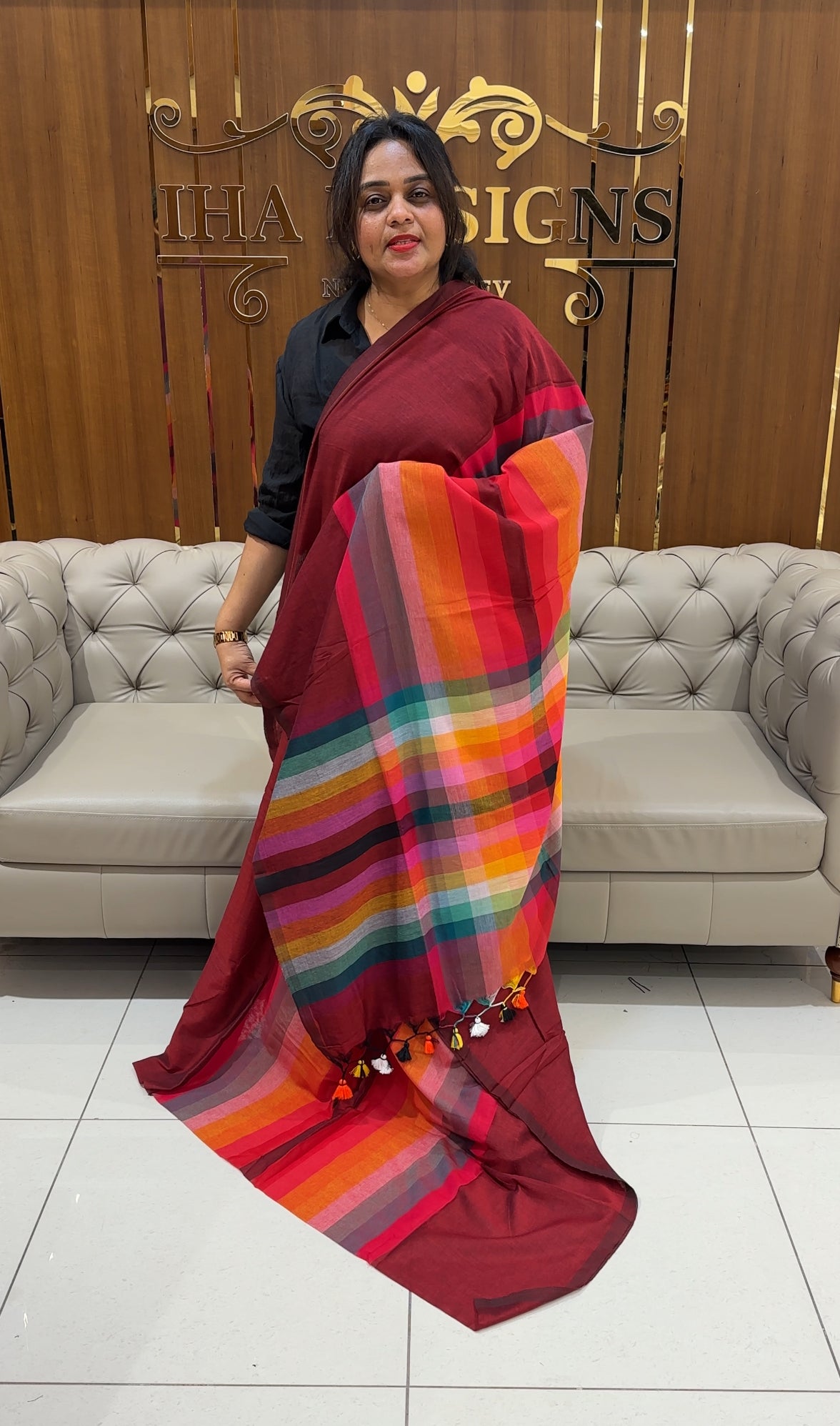 KHADDI COTTON SAREES - IHA 25071