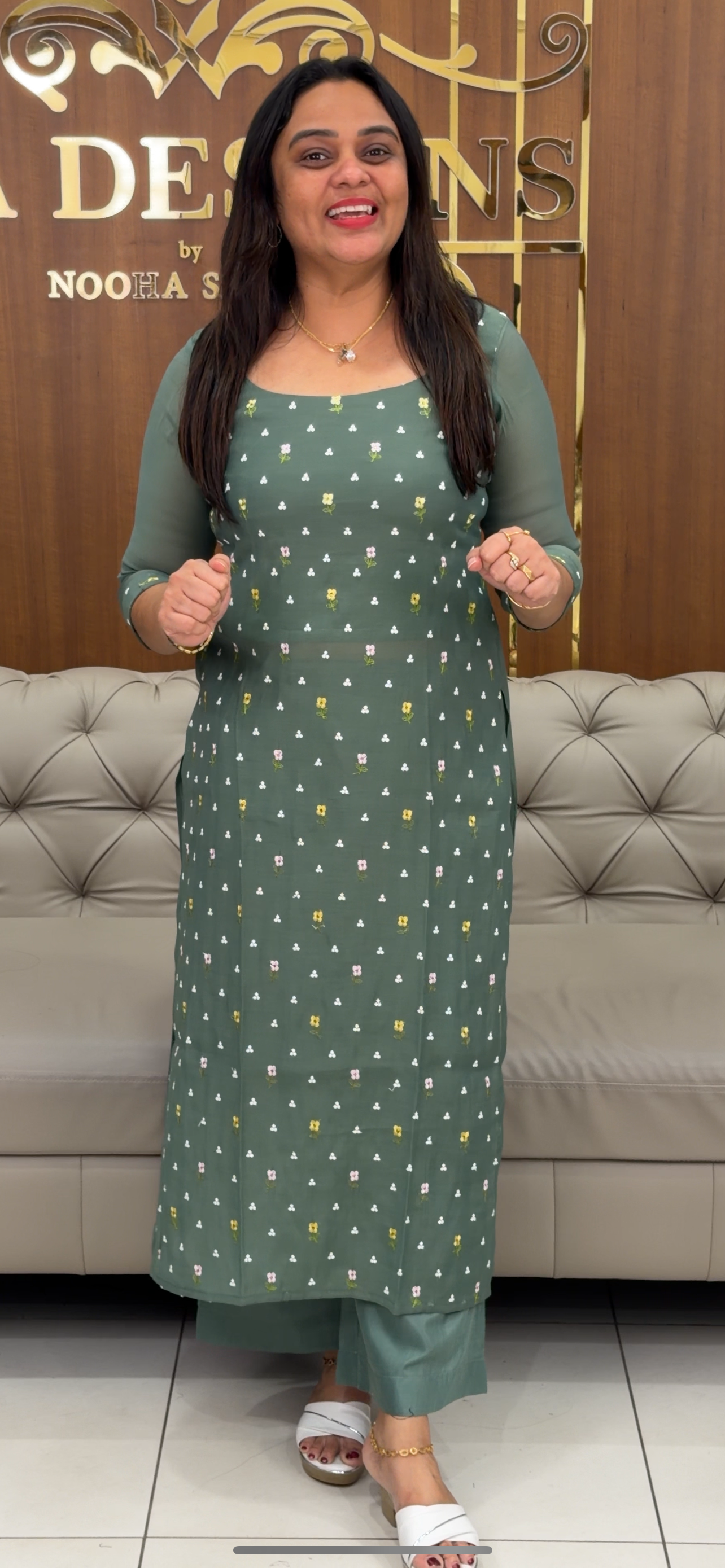 IHA'S IN-HOUSE MUL CHANDERI TOP AND BOTTOM - IHA 31828