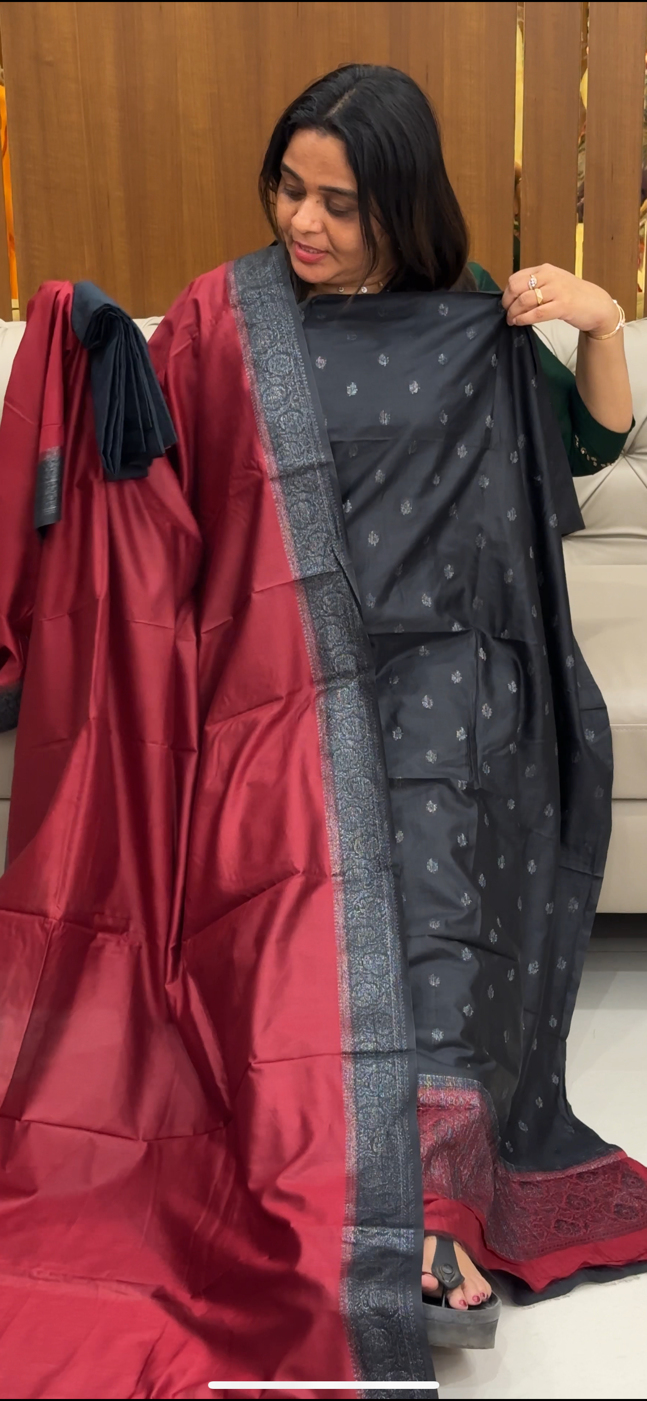 BANARASI TUSSUR UNSTITCHED SALWAR SUITS - IHA 28544