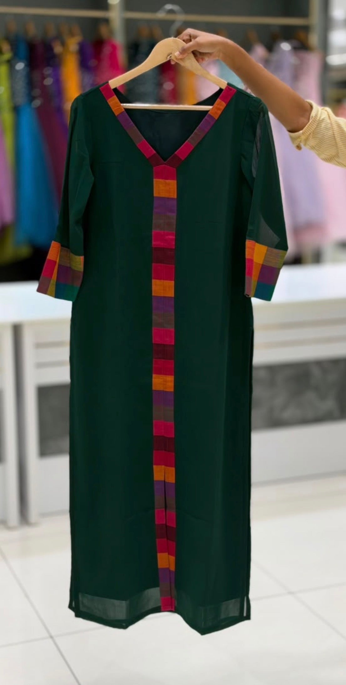 IHA'S IN-HOUSE GEORGETTE ALINE TOPS - IHA 35970
