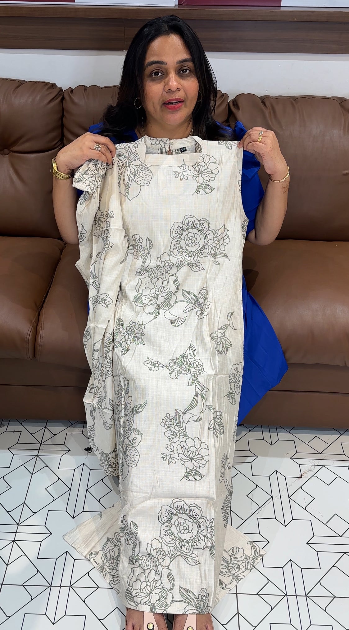 PRINTED COTTON TOP, AND BOTTOM - IHA 27712