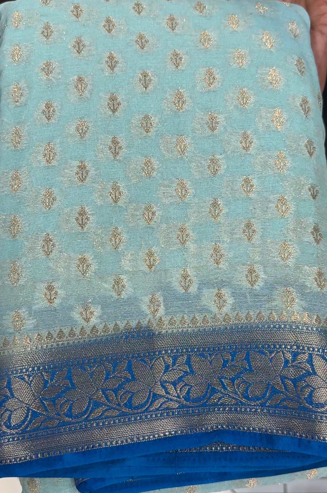 SEMI BANARASI SILK SAREE - IHA 17855