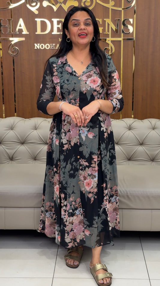 IHA'S IN- HOUSE PRINTED FROCKS - IHA 31098