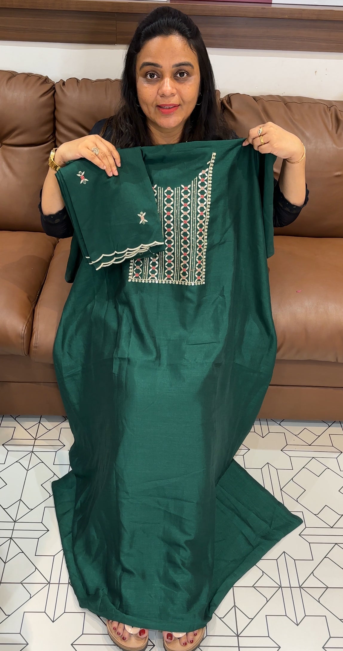 SEMI RAW SILK UNSTITCHED SALWAR SUITS - IHA 27935