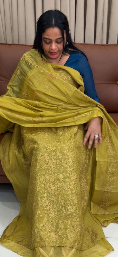 NET KOTA UNSTITCHED SALWAR SUITS -  IHA 34645