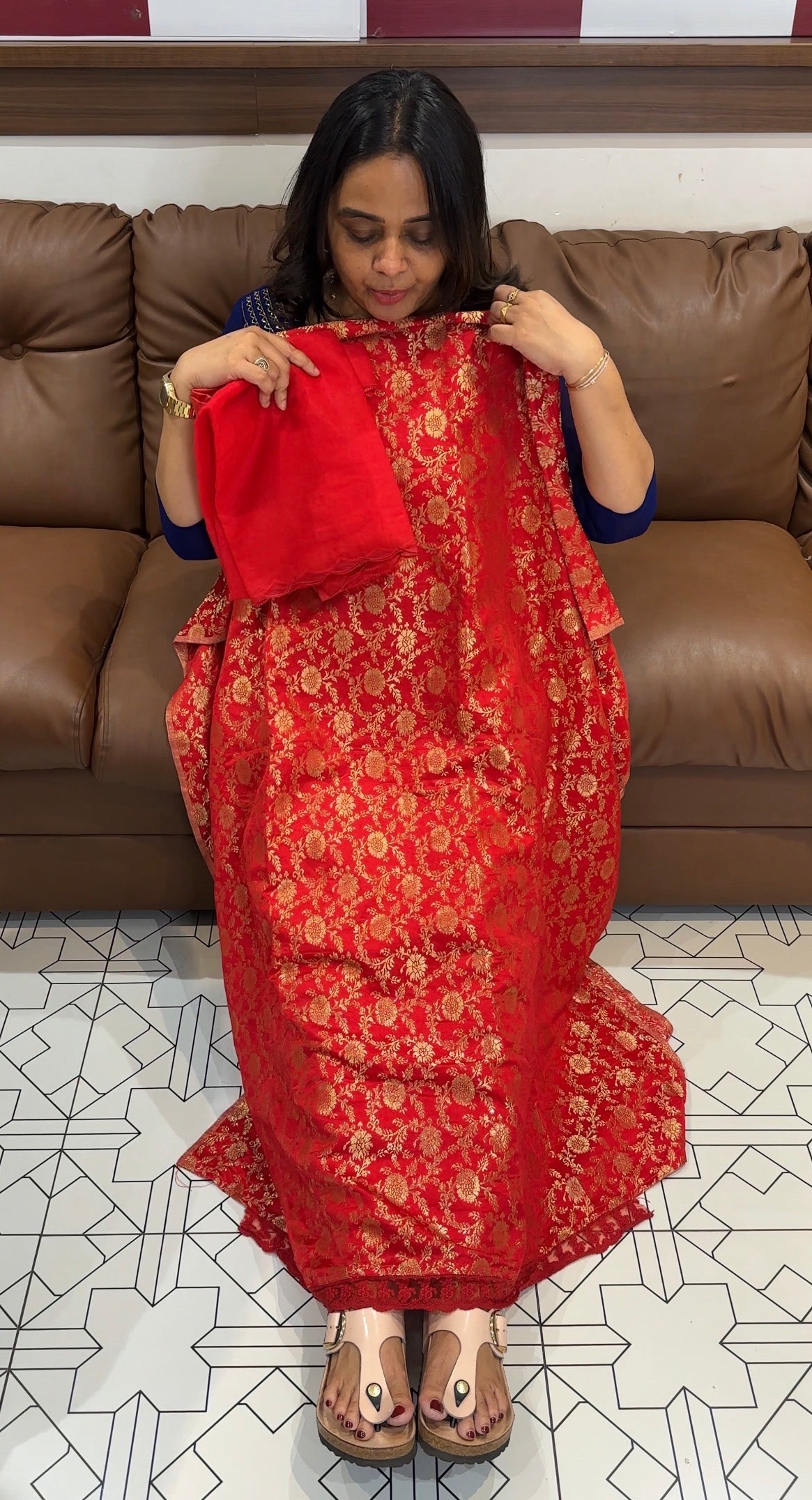 BANARASI UNSTITCHED SALWAR SUITS -  IHA 28067