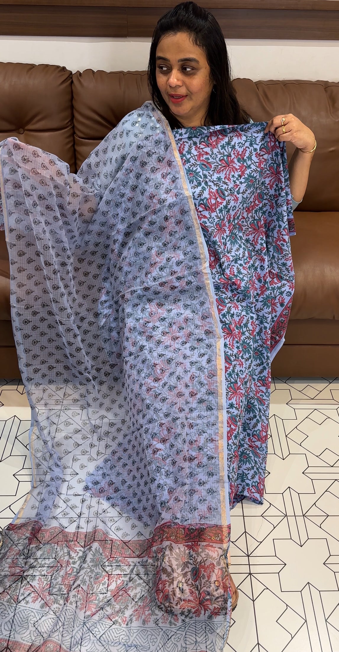 COTTON PRINTED UNSTITCHED SALWAR SUITS - IHA 27745