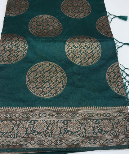 SEMI BANARASI SAREES - IHA 17456