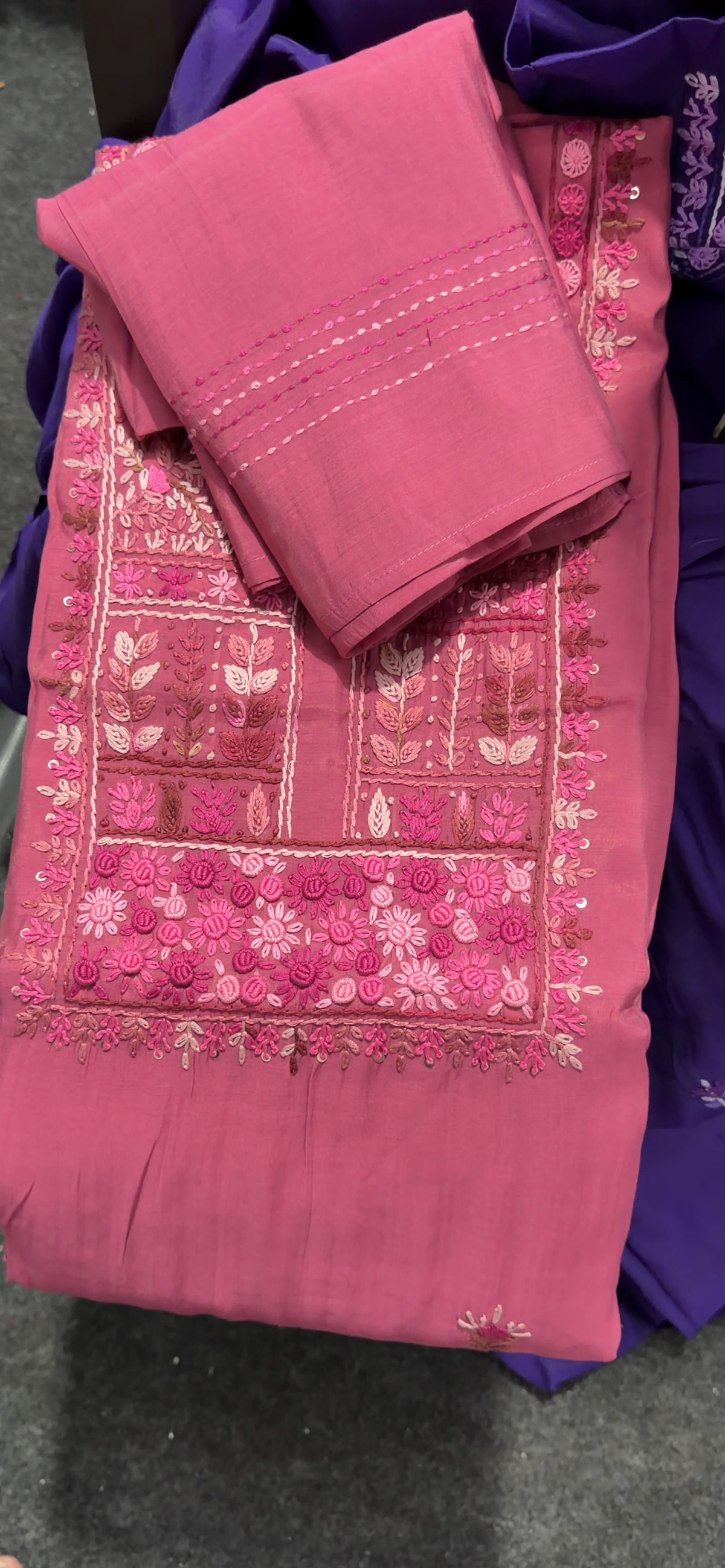 MALAI CHANDERI  UNSTITCHED SALWAR SUITS - IHA 36050