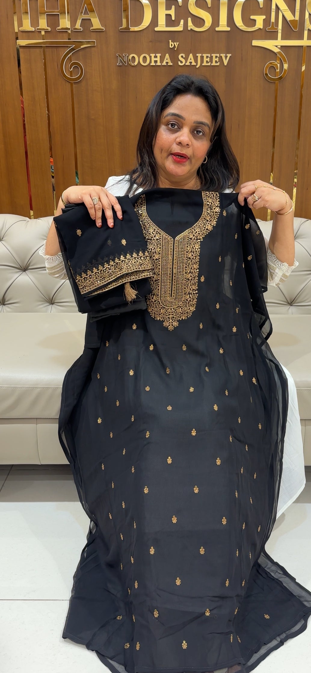 FORWARD FAUX GEORGETTE UNSTITCHED SALWAR SUITS - IHA 24856