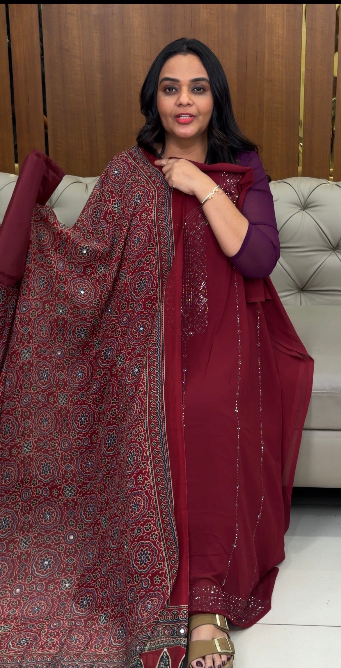 FAUX GEORGETTE UNSTITCHED SALWAR SUITS - IHA 32599