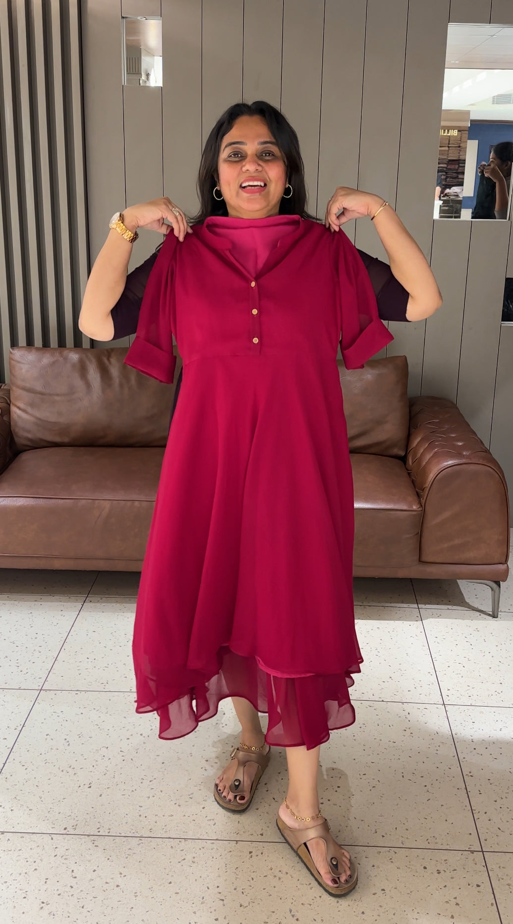 IHA'S IN-HOUSE FAUX GEORGETTE TOPS - IHA 27126